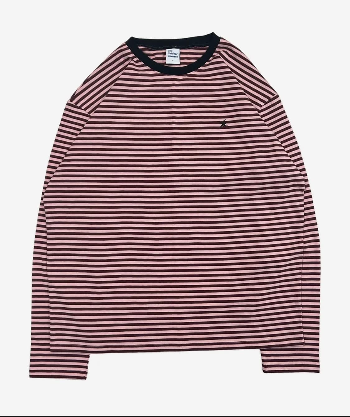 TCM mini logo stripe long sleeve (pink/r 상품이미지1