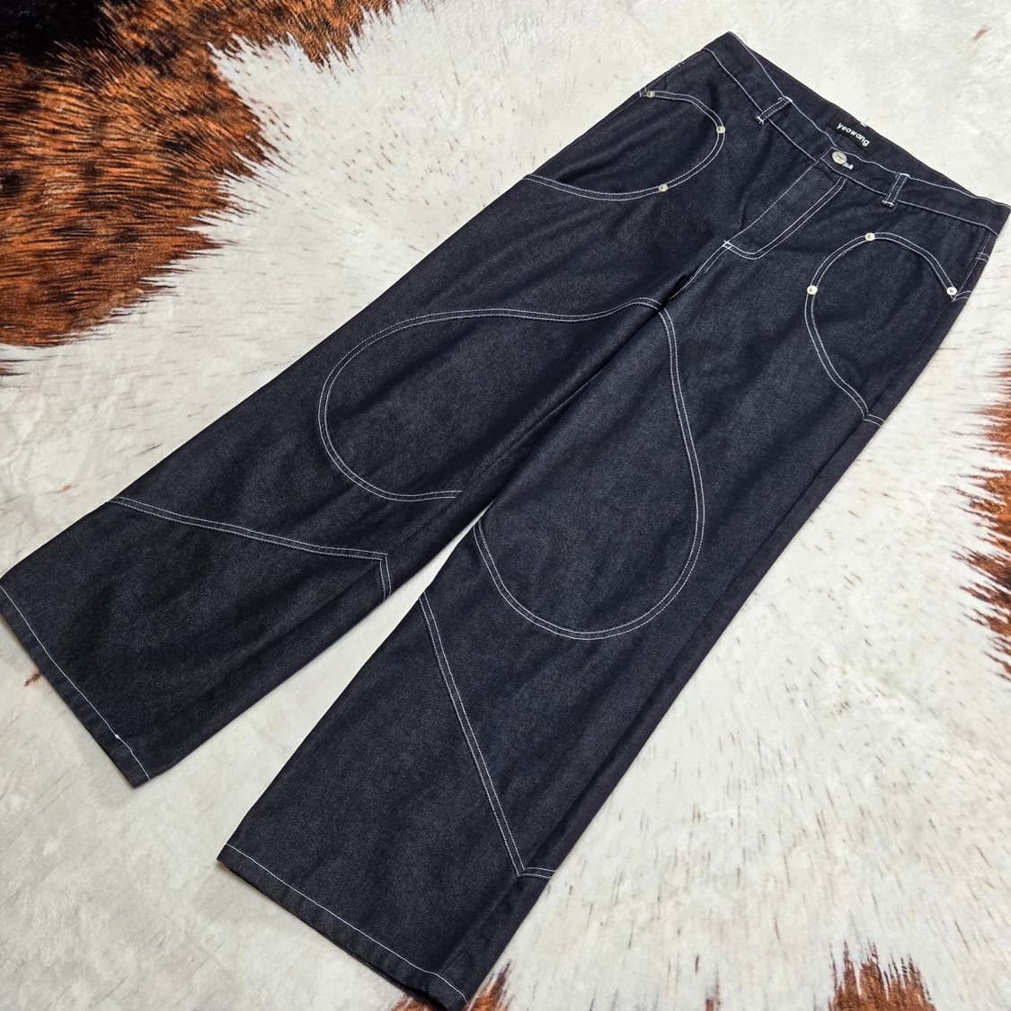 하트 포켓 스티치 데님 팬츠 상품이미지1