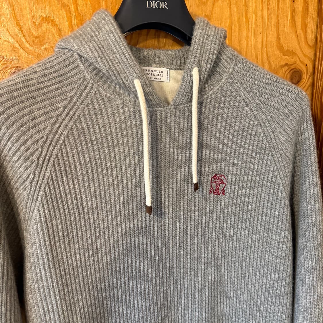 브루넬로 쿠치넬리 24 f/w 리브드 캐시미어 후드  상품이미지1