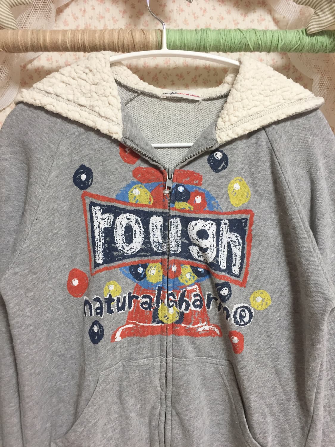 빈티지 rough 모리걸 후드집업 상품이미지3