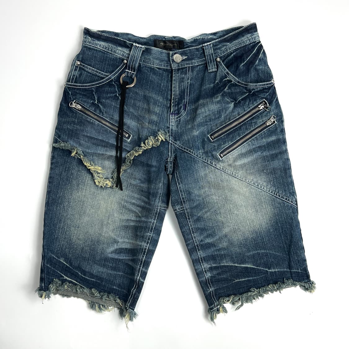 Place Plan 그런지 키링 데님 쇼츠 상품이미지6