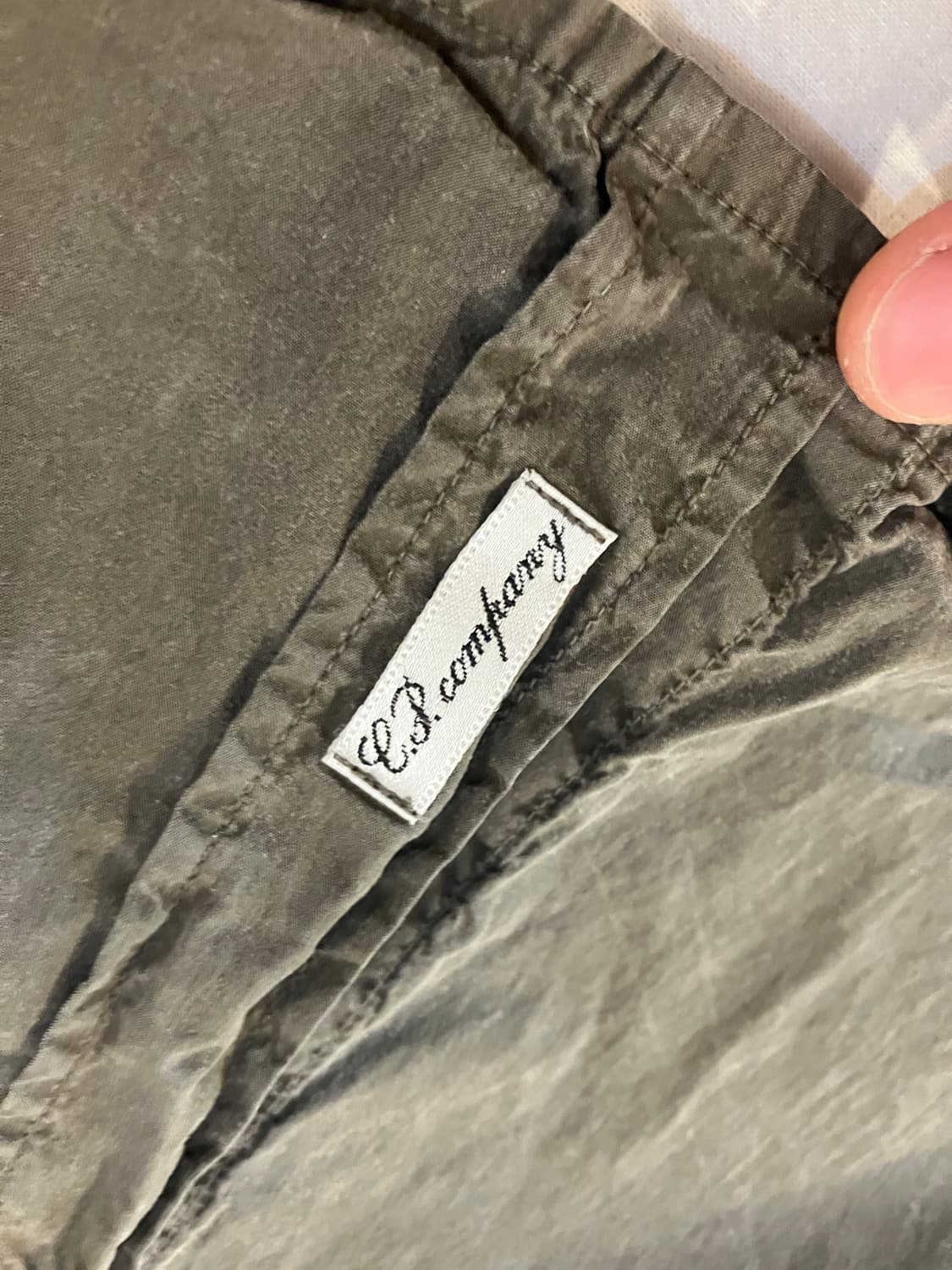 CP 컴퍼니 가먼트다잉 나일론 오버셔츠 다크 올리브 상품이미지2