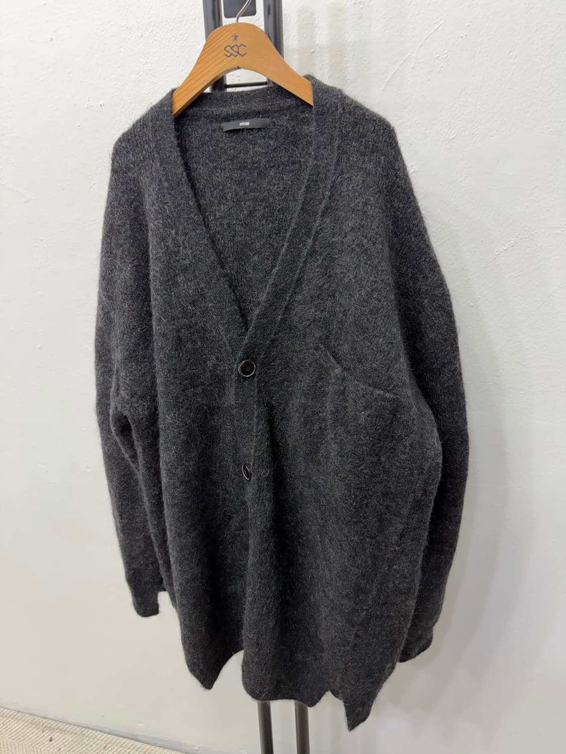 정품) 시스템옴므 한섬 오버사이즈 모헤어 가디건 100 상품이미지3