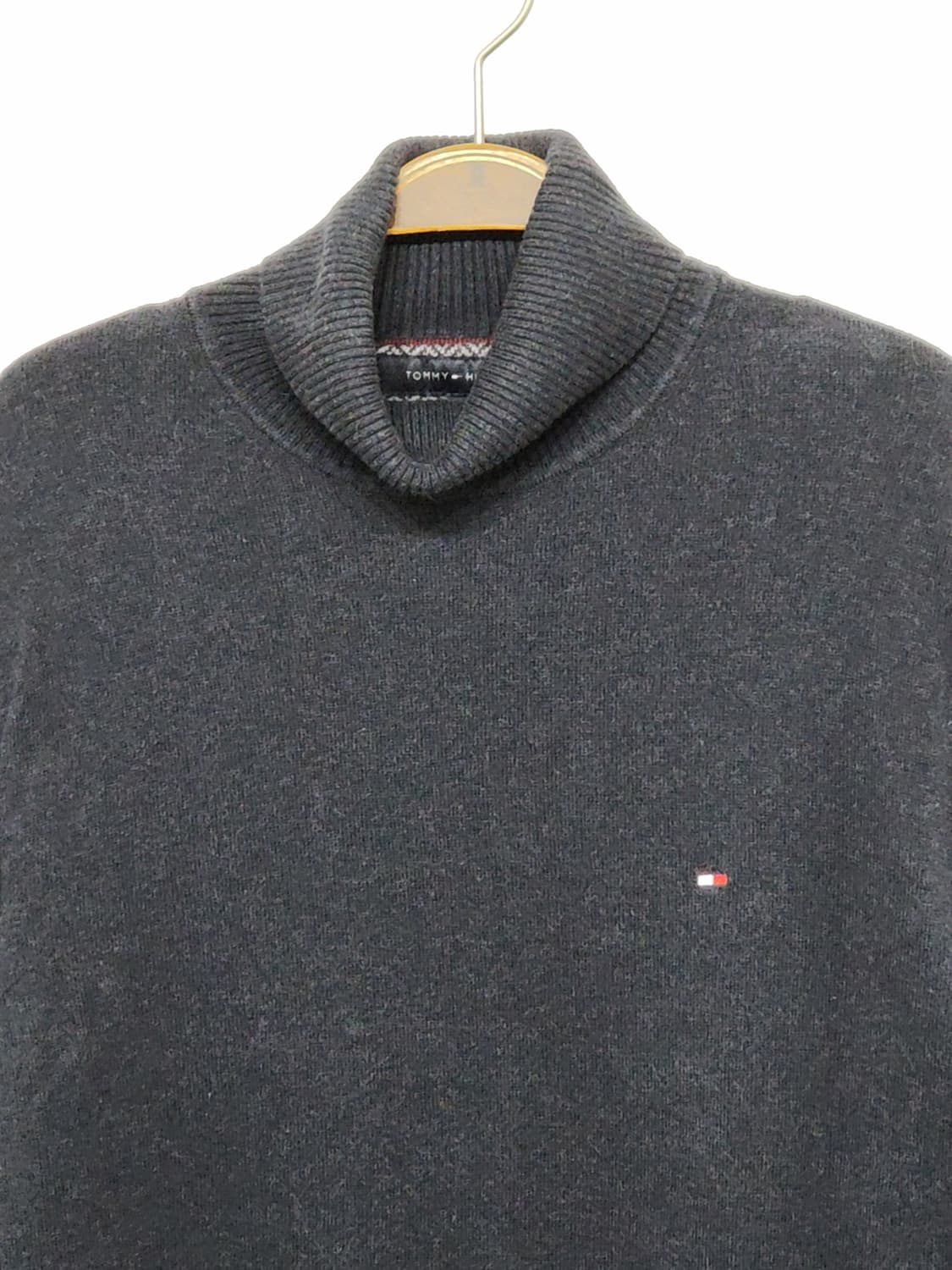 (M) 타미힐피거 터틀넥 니트 네이비 목폴라 캐시미어 상품이미지2