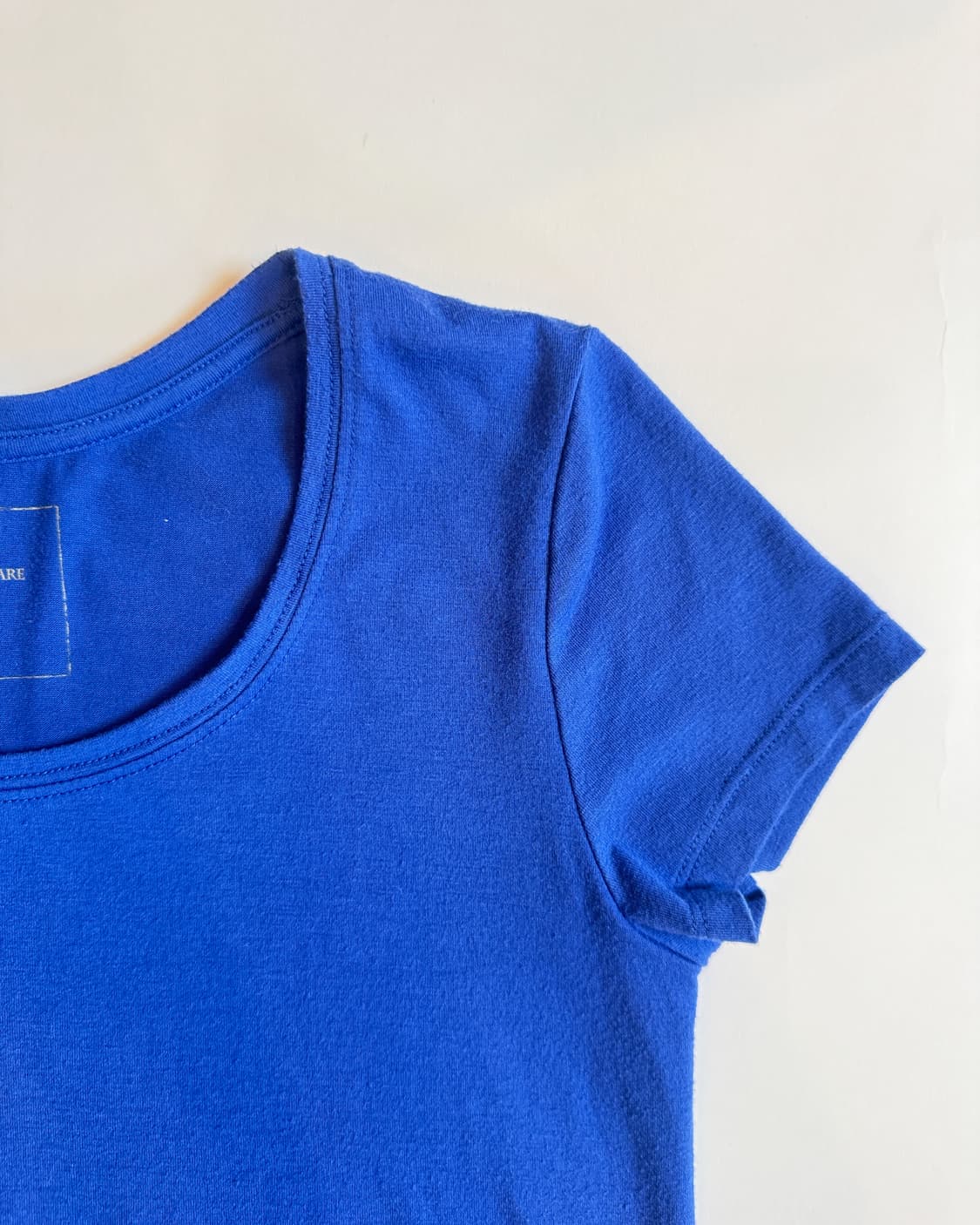 Faded Blue Scoop Neck Slim Tee  상품이미지2