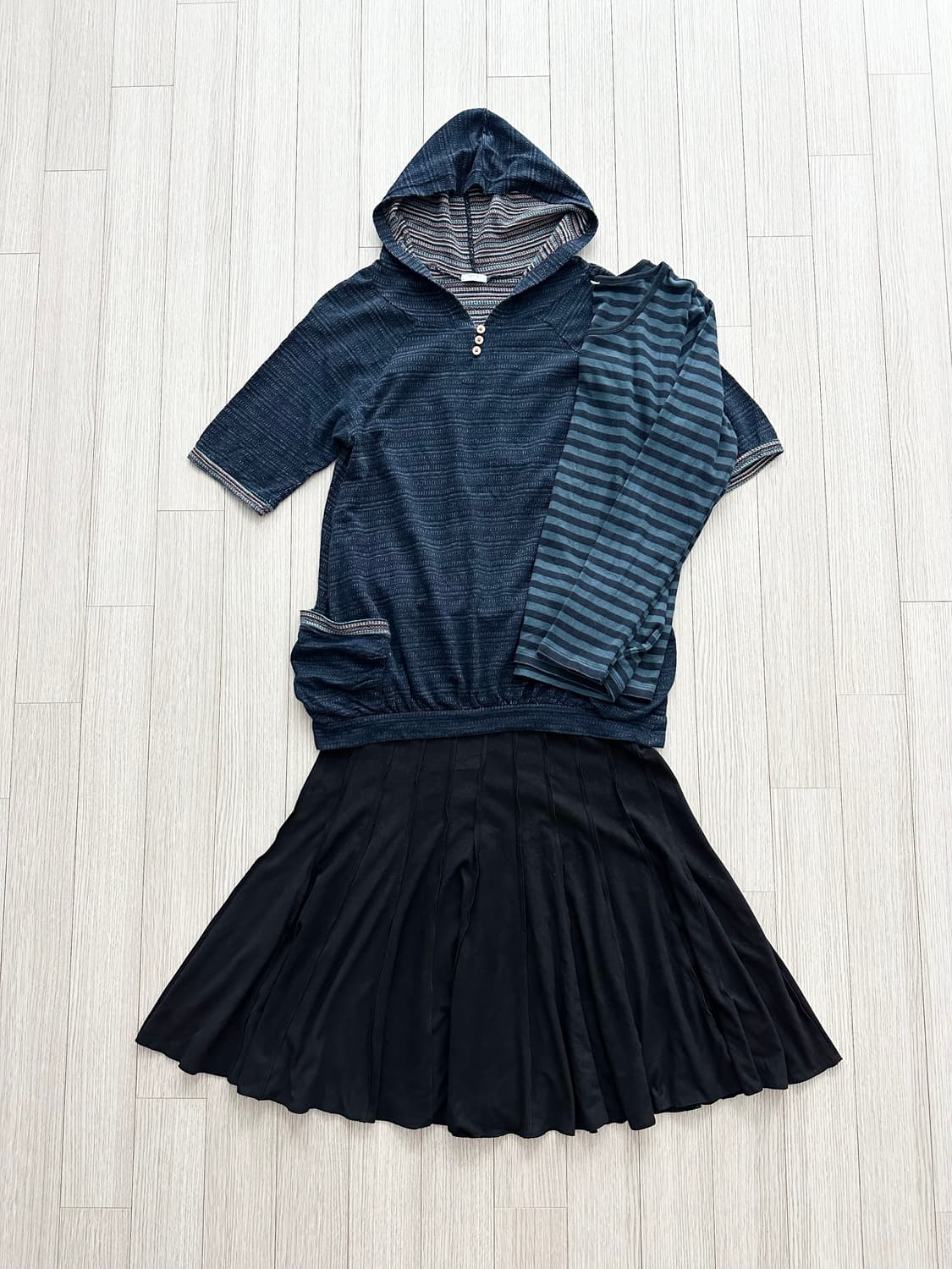 jpn 웨스턴 키치 히피 하구미 괴짜 레이어드 코디세트 상품이미지5