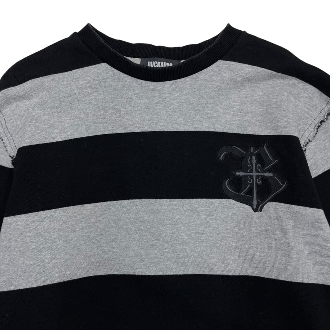  버커루 y2k 단가라 블랙 맨투맨 XL 상품이미지5