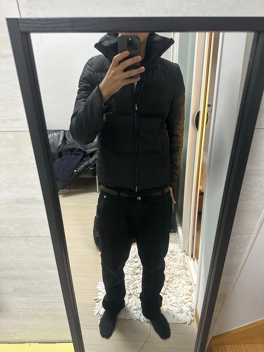 비르디안느 다운 패딩 블랙 48  상품이미지2