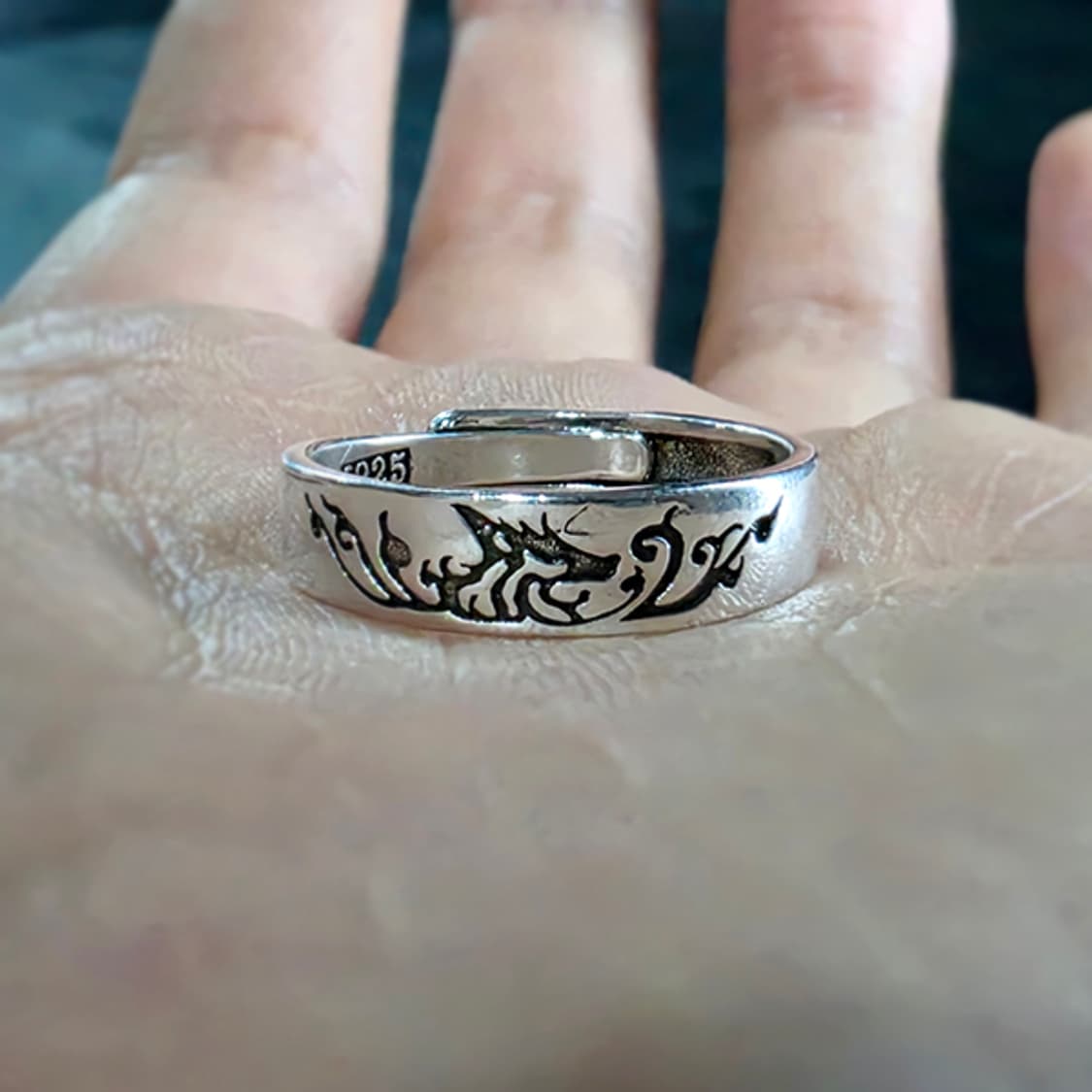 Miwol 실버 남자 엔틱 빈티지 명품 고대 구미호 여우 반지 상품이미지5