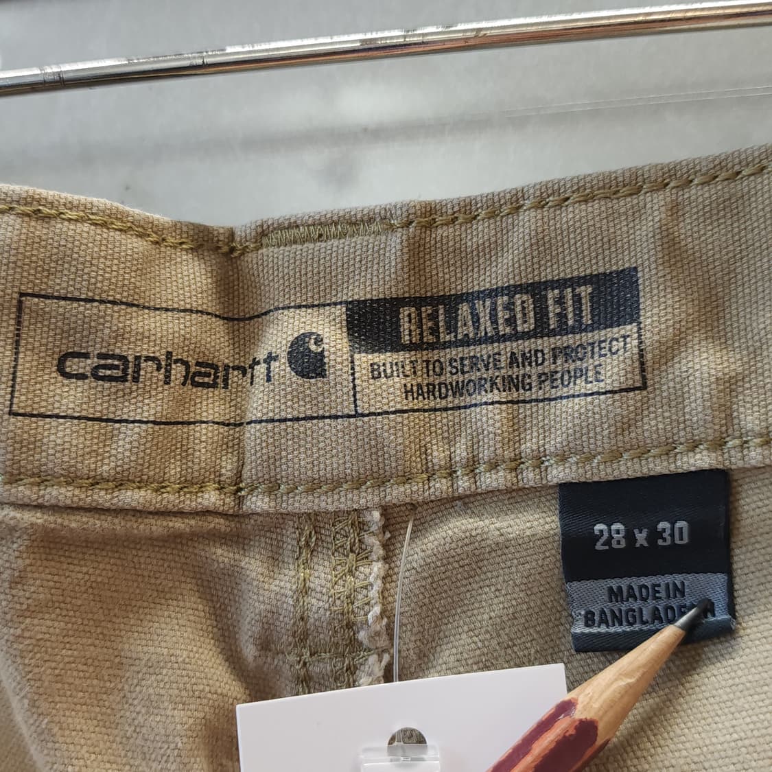 칼하트 워크팬츠 릴렉스드 핏 캔버스 바지 28x30 상품이미지6