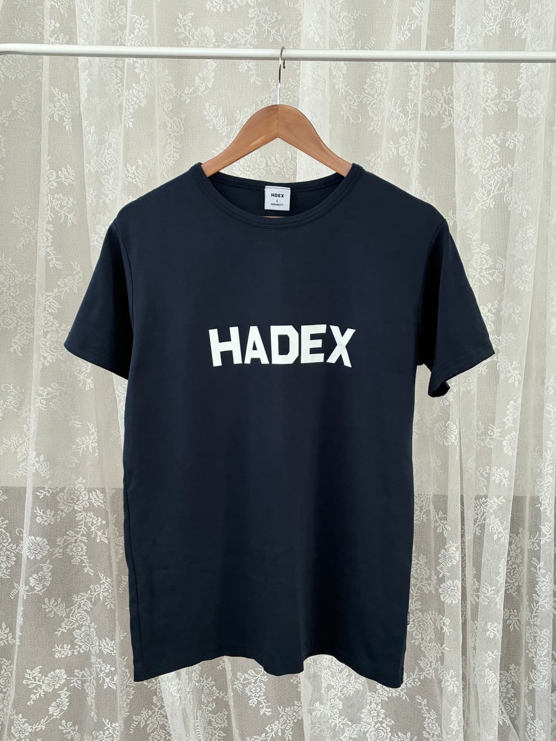 L) HDEX 에이치덱스 하덱스 로고 반팔 티셔츠 네이비 상품이미지1