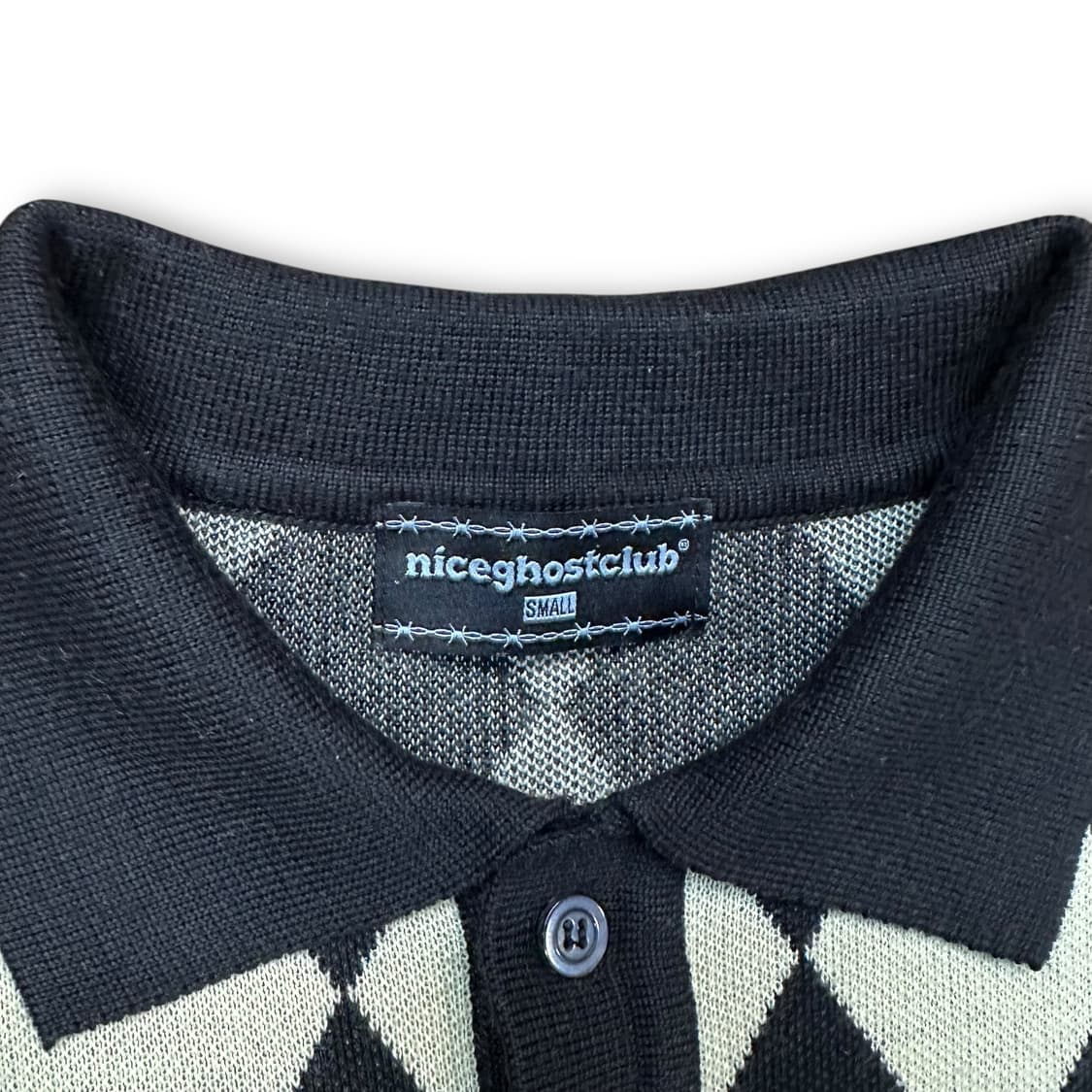 나이스고스트클럽 아가일 니트 상품이미지4