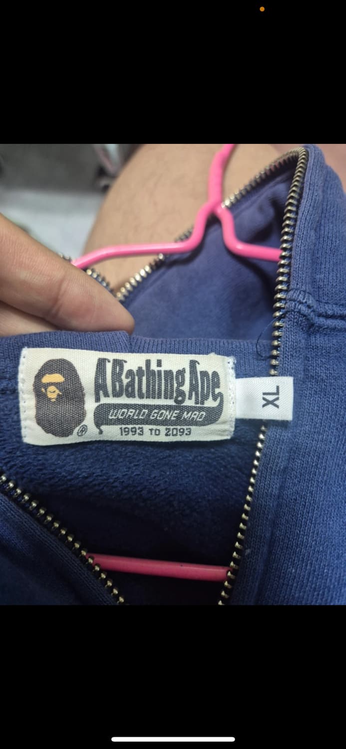 베이프 BAPE 샤크 후드집업 XL 네이비 상품이미지8