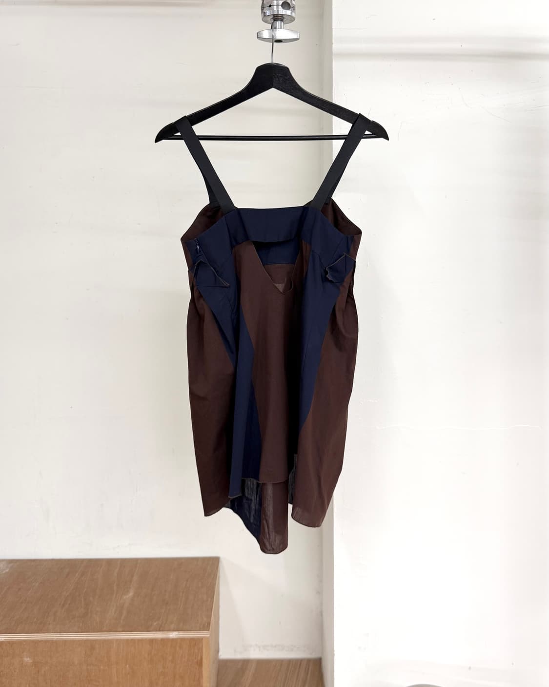 마르니 다크브라운 네이비 패치워크 드레스 상품이미지6