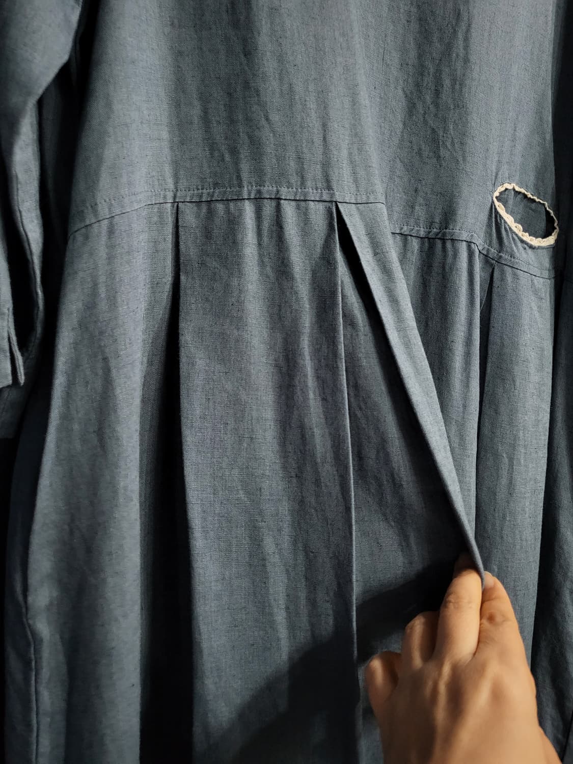 내추럴 린넨 핀턱 롱원피스 상품이미지6