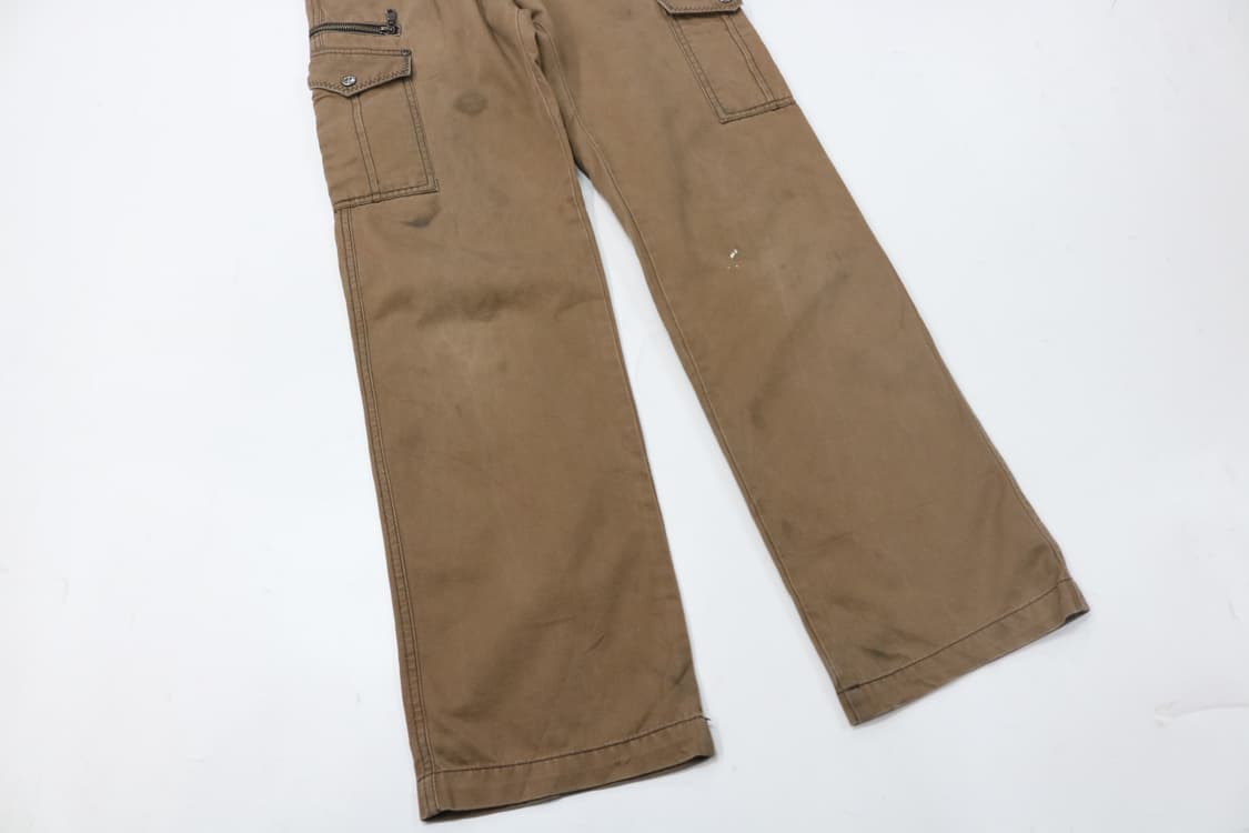 빈티지 캐러멜 브라운 멀티 포켓 카고 팬츠 (W30) 상품이미지5