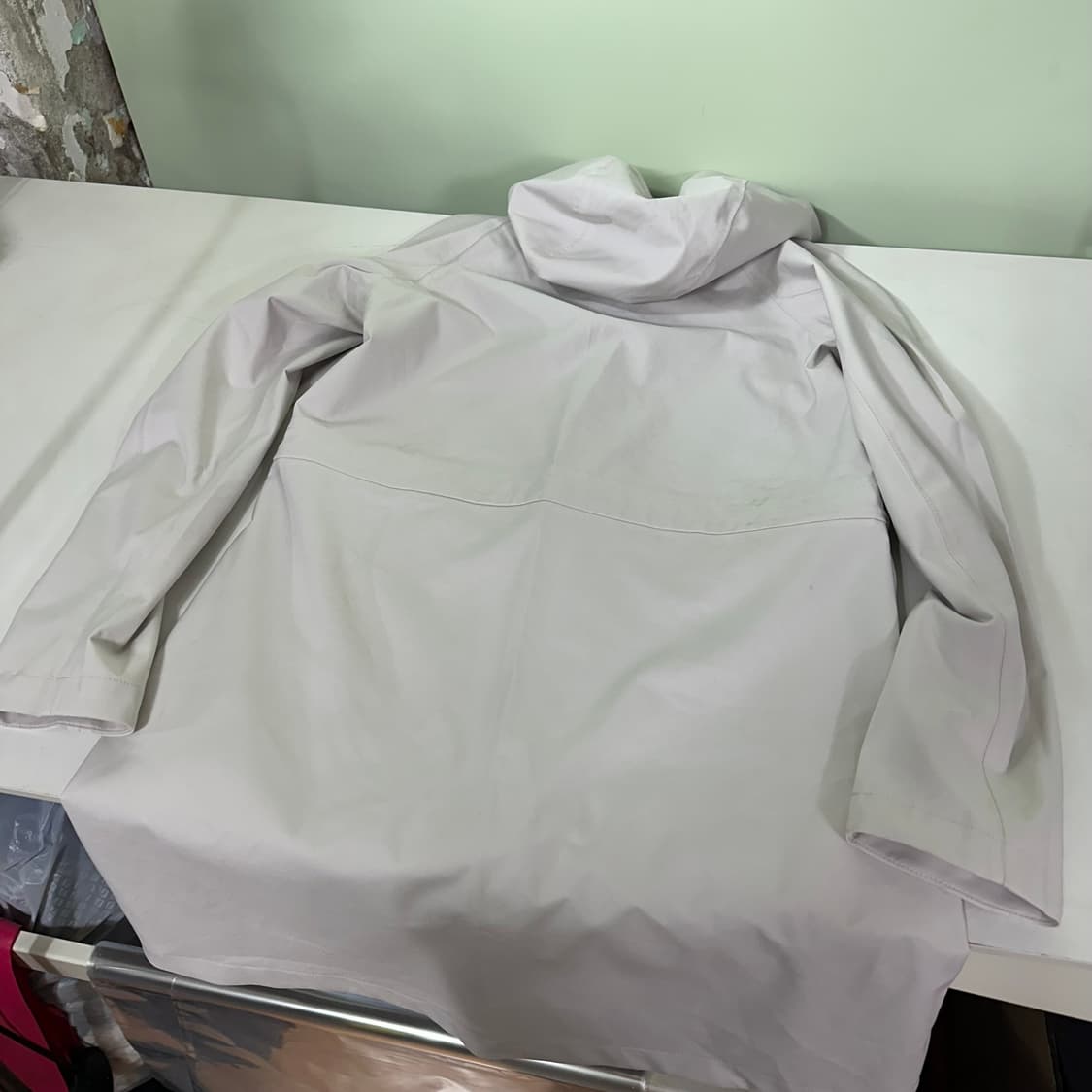 우먼S-M 유니클로 라이트그레이 나그랑 워터프루프 방수방풍 후드바람막이 상품이미지6