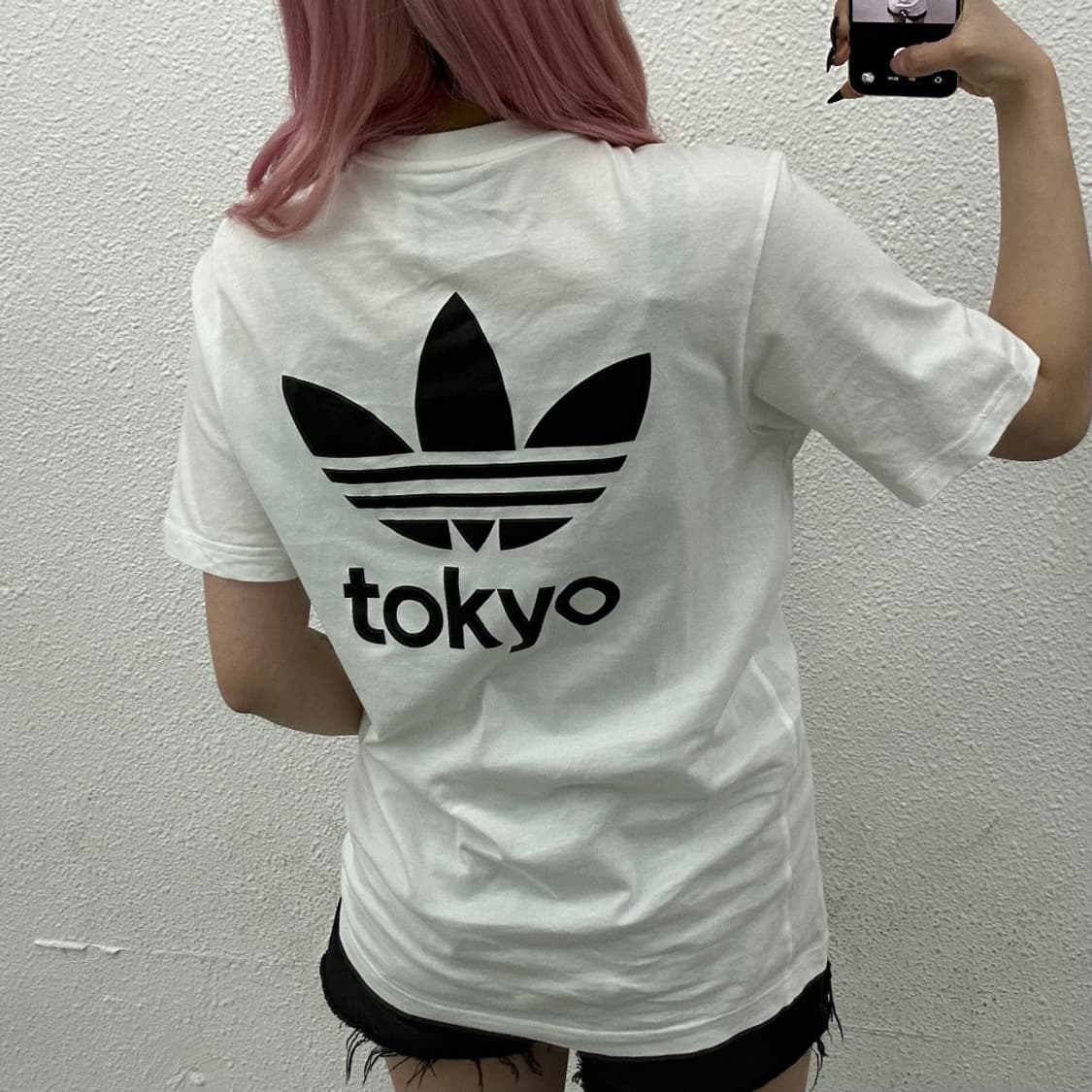 아디다스 로고 화이트 반팔 M 상품이미지2