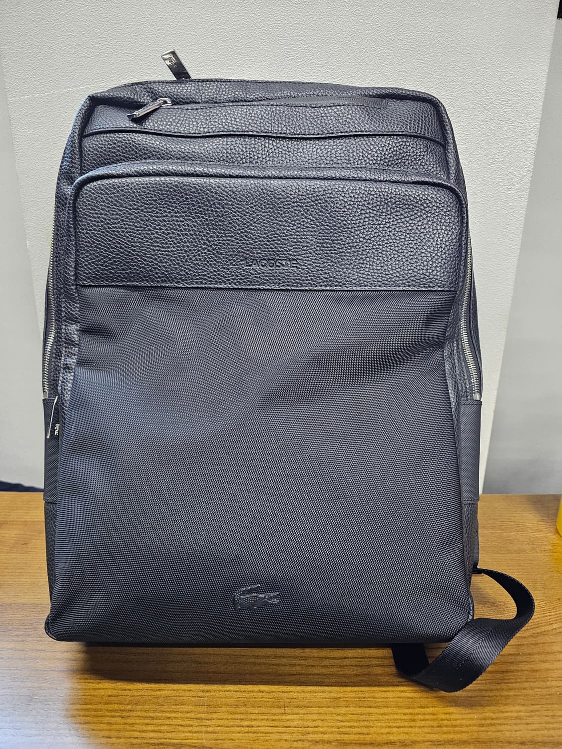 라코스테 시티코트 블랙 백팩 가죽 상품이미지1