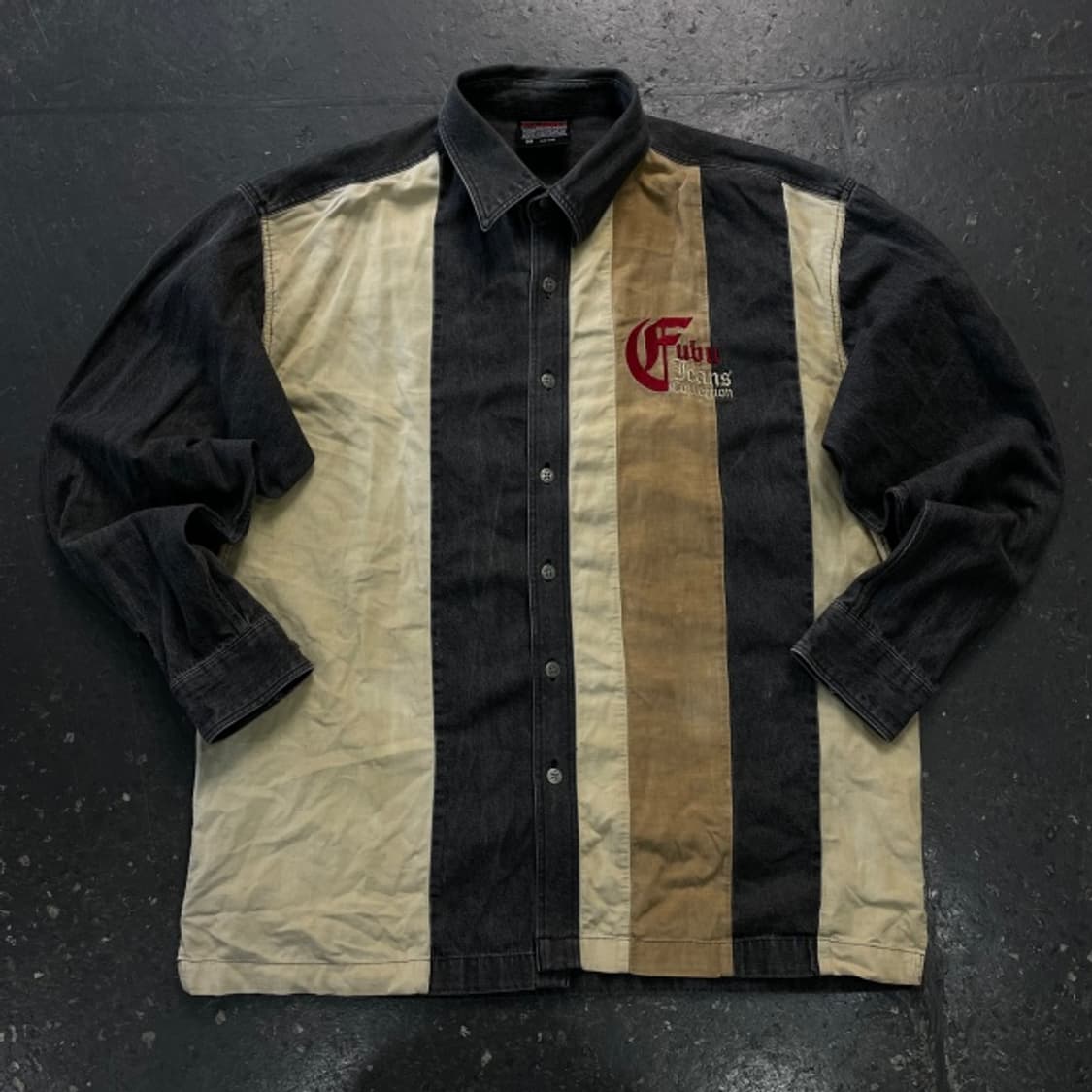 100 후부 올드스쿨 데님 셔츠 상품이미지1