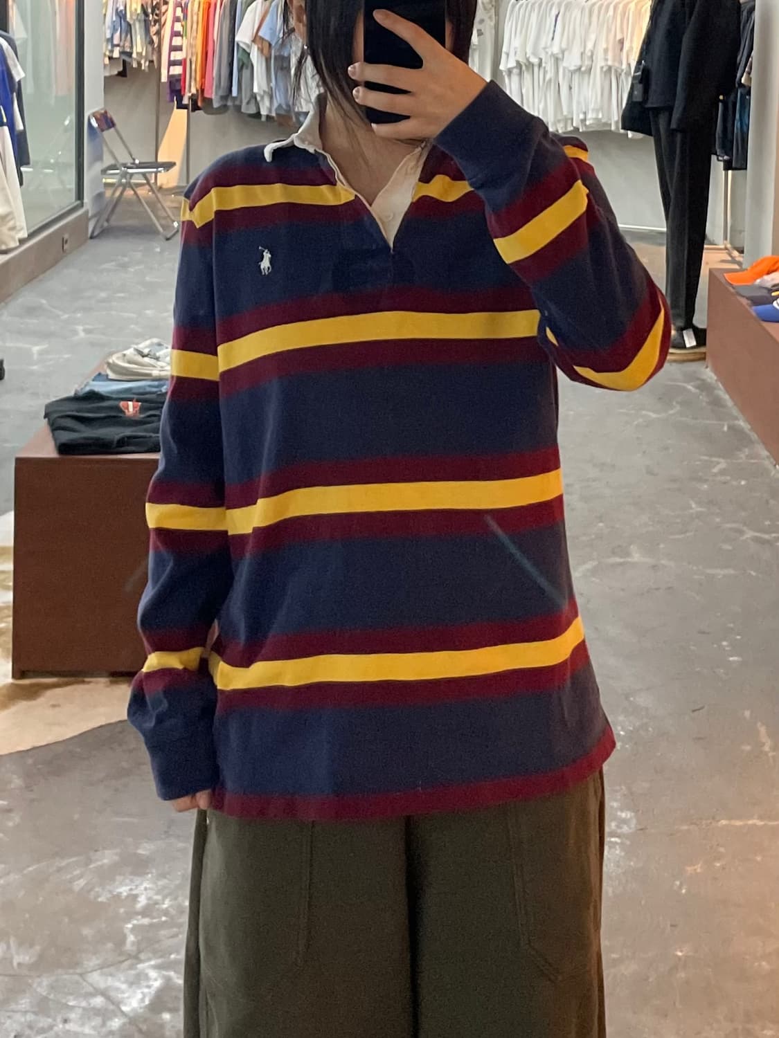 폴로 랄프로렌 스트라이프 럭비티 H2882 상품이미지1