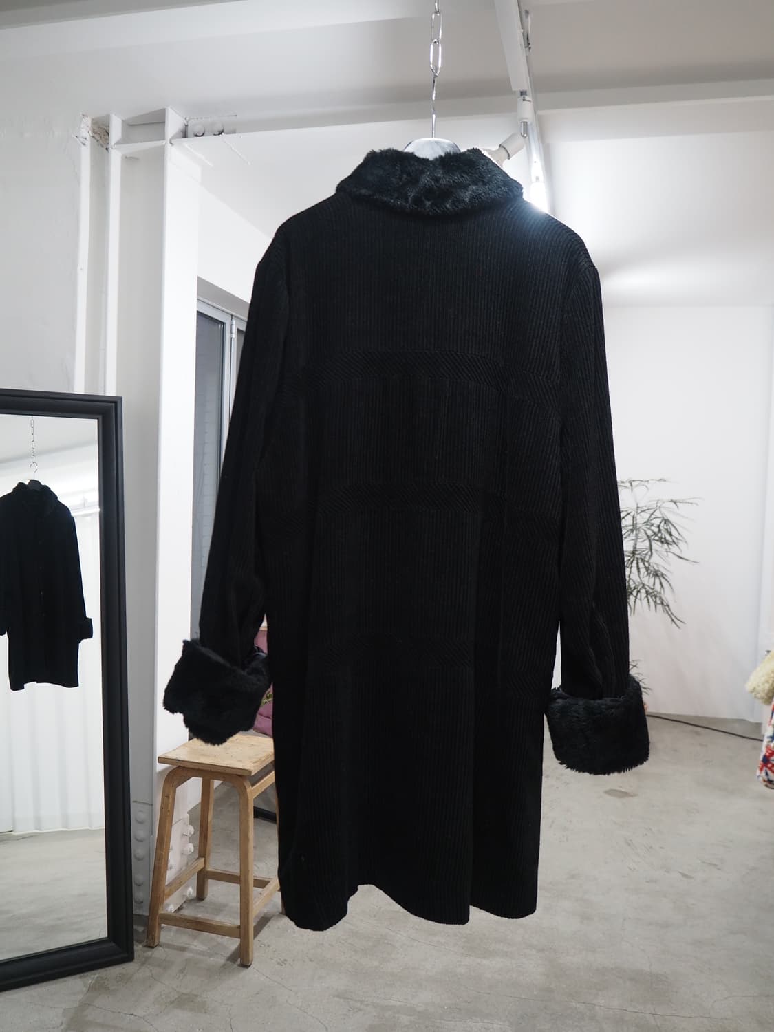 vintage fur trim corduroy coat  상품이미지5