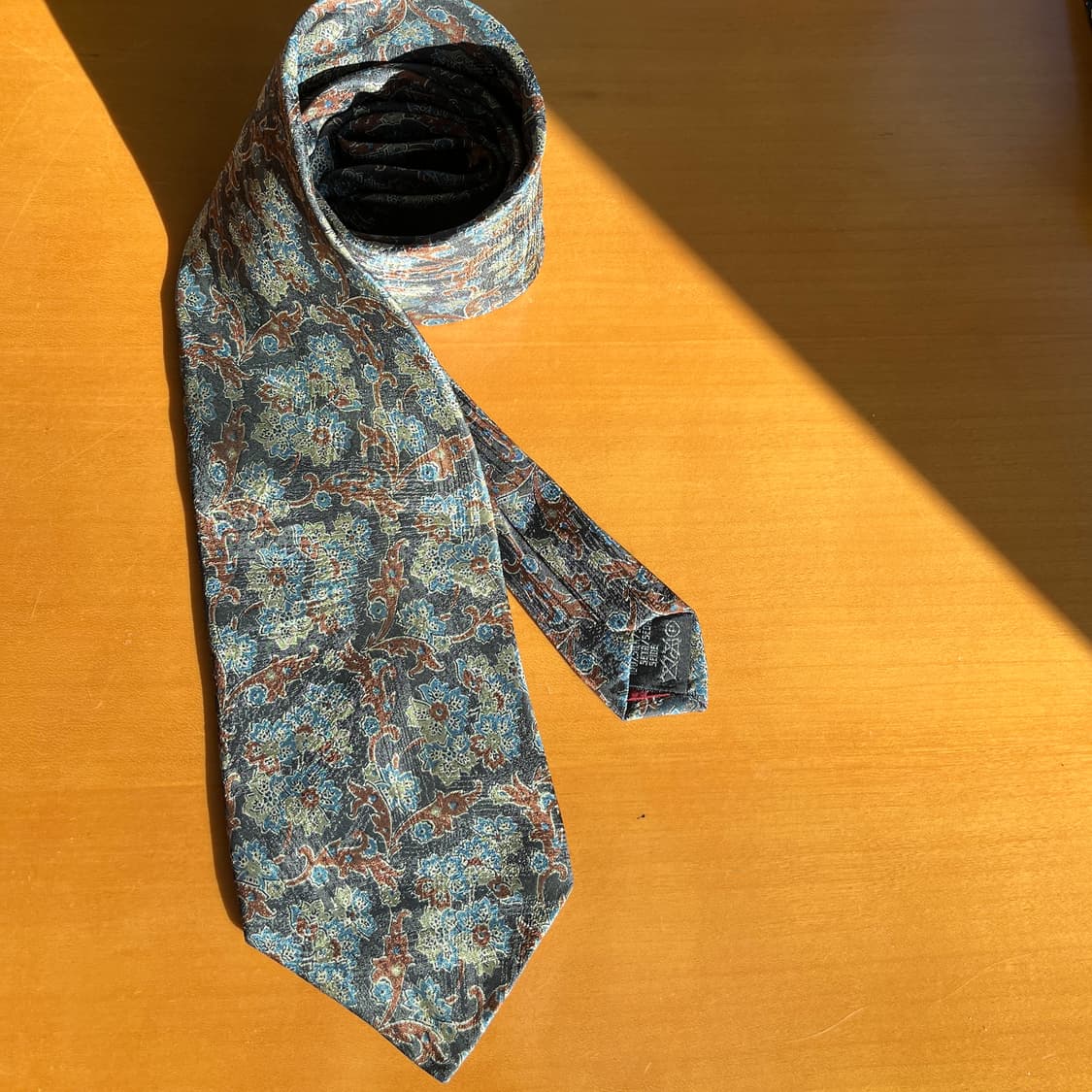 90s 버버리 플로럴 자카드 넥타이 상품이미지3