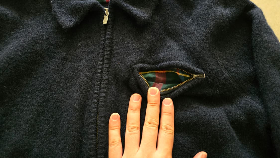 L.L.BEAN 엘엘빈 셔틀랜드 울 집업 니트 XL 네이비 상품이미지4