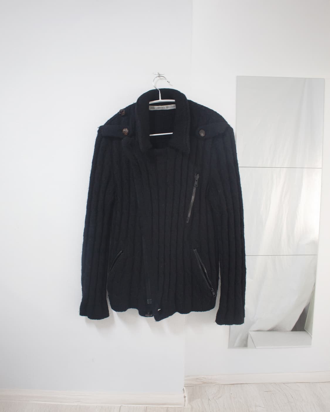 wool knit biker jacket 상품이미지3