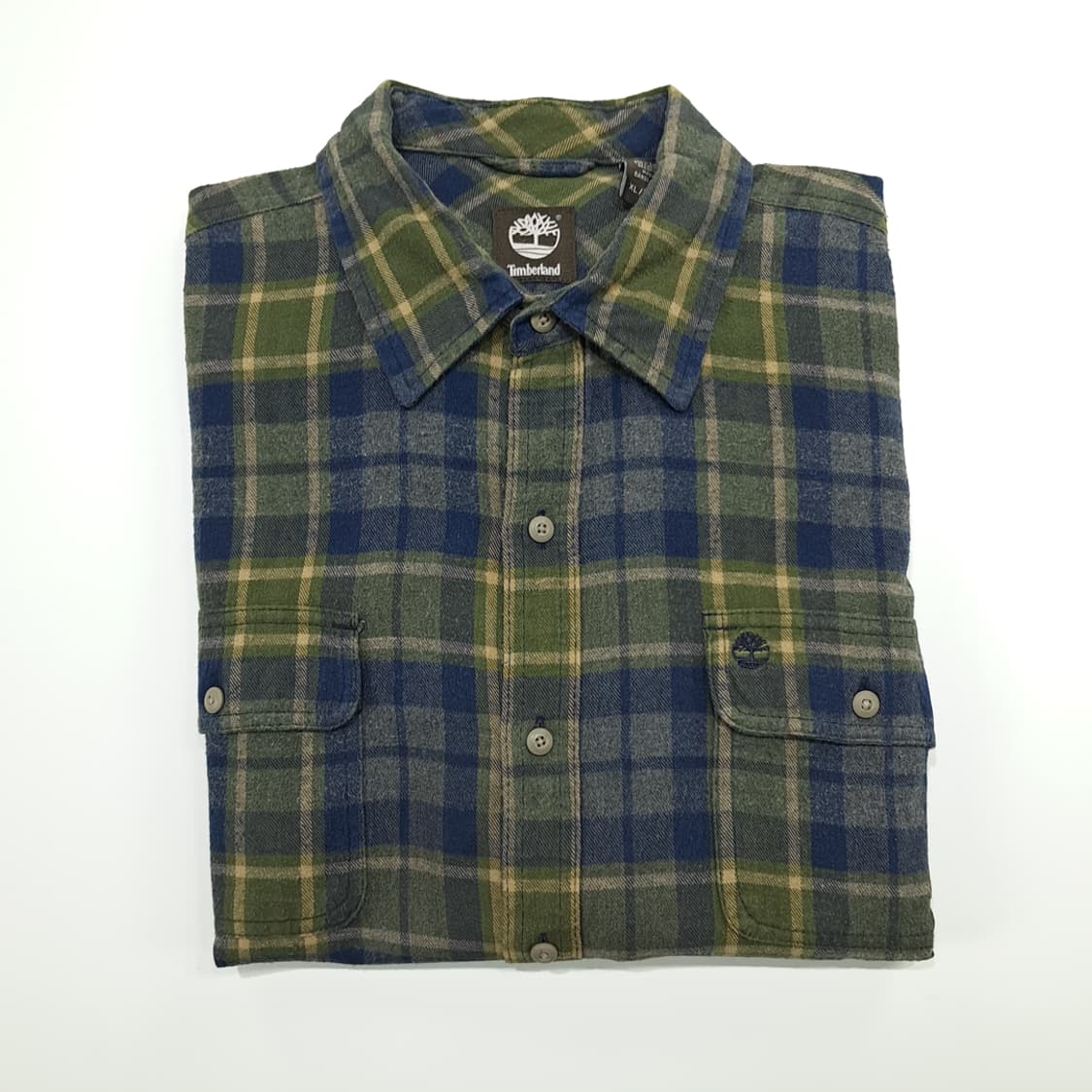 CN925 XL 팀버랜드 네이비그린 플란넬 긴팔 체크 셔츠 남방 상품이미지7