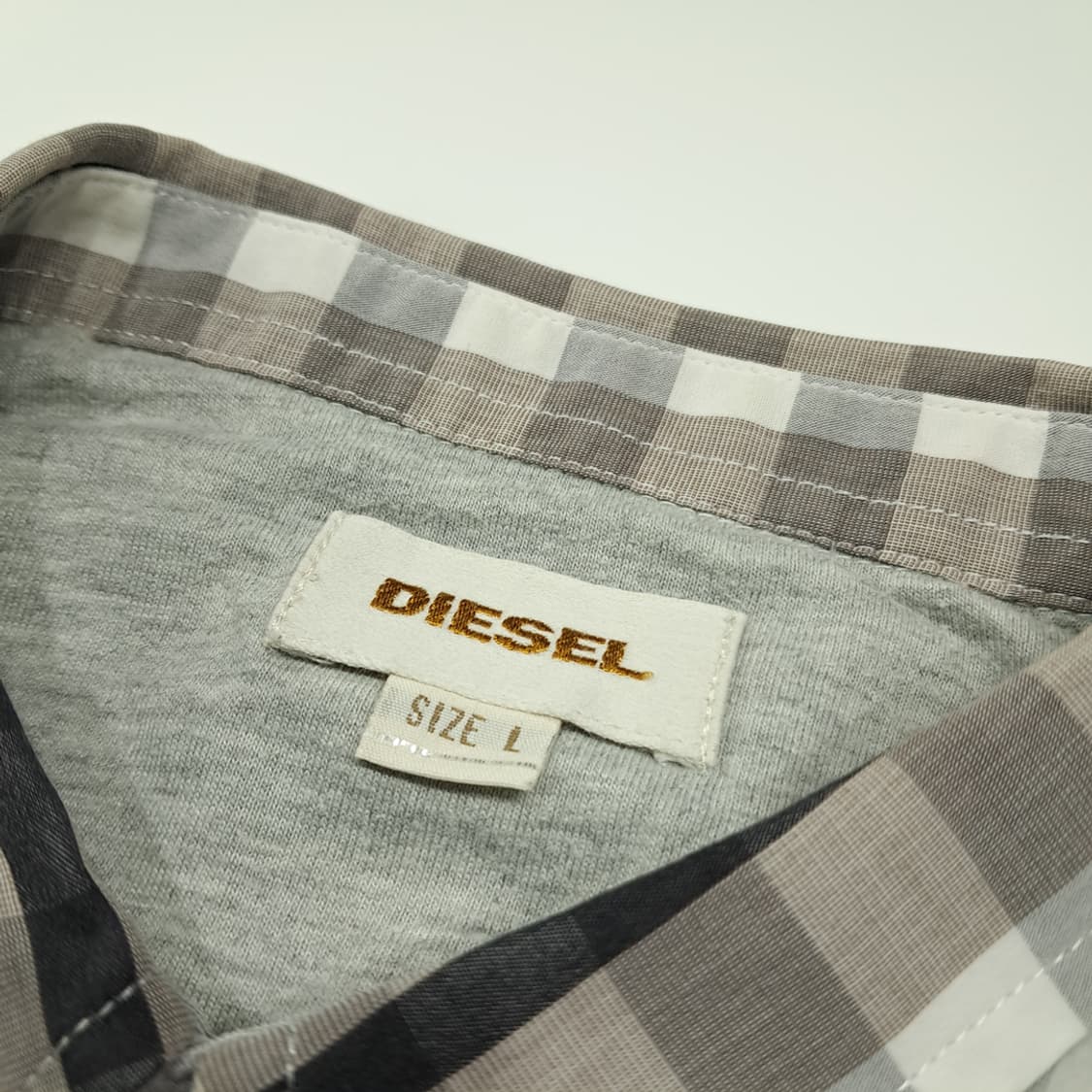 CK082 L 디젤 00s 바이어스컷 체크 셔츠 남방 상품이미지3