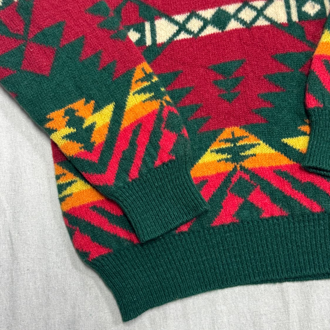 베네통 90s 빈티지 에스닉 나바호 패턴 니트 M 상품이미지3