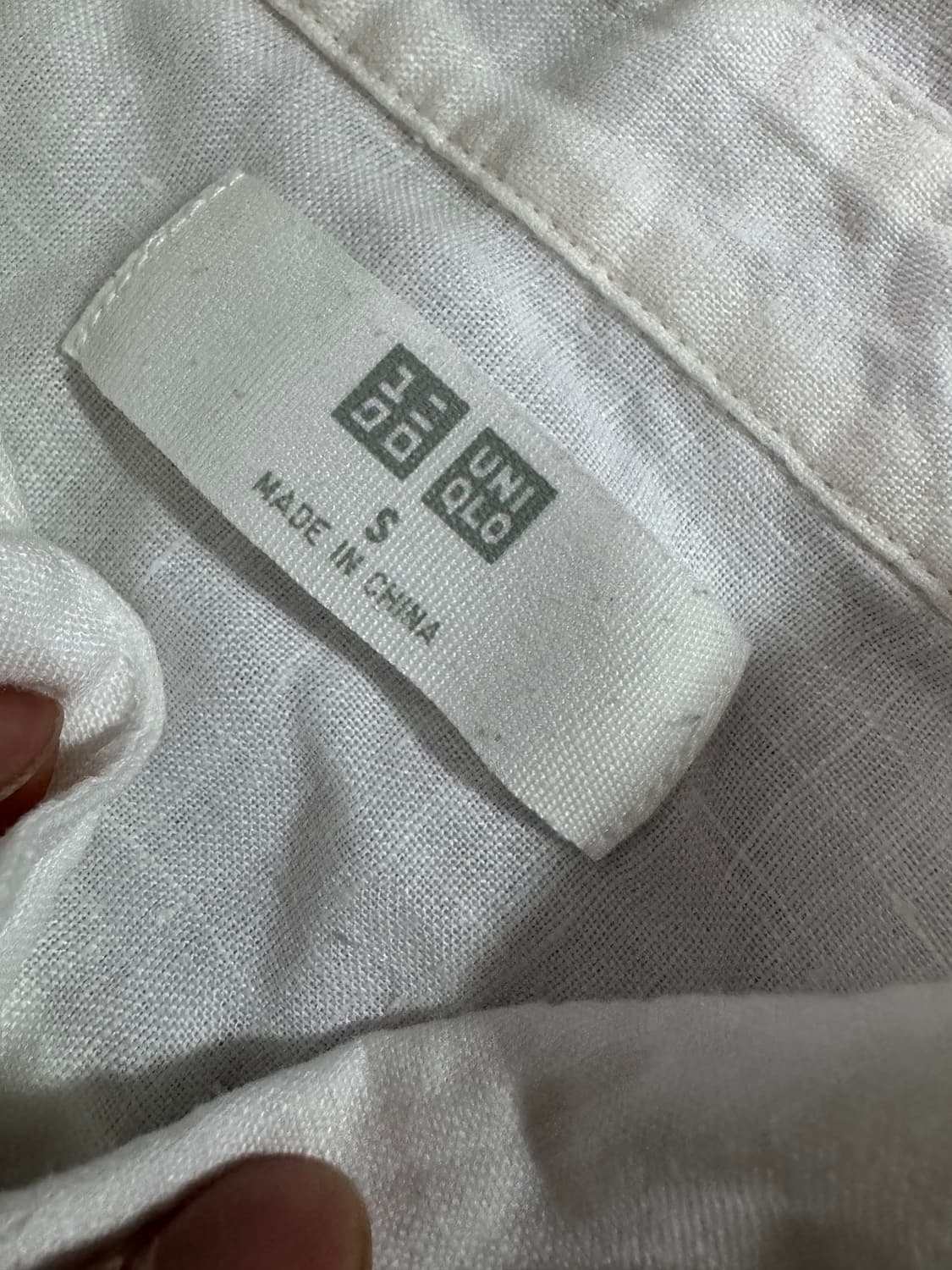 여성 유니클로 린넨 화이트셔츠 S 상품이미지5