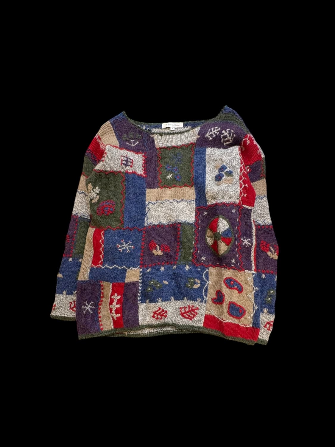 세인트 디온 패치워크 니트 스웨터 상품이미지1