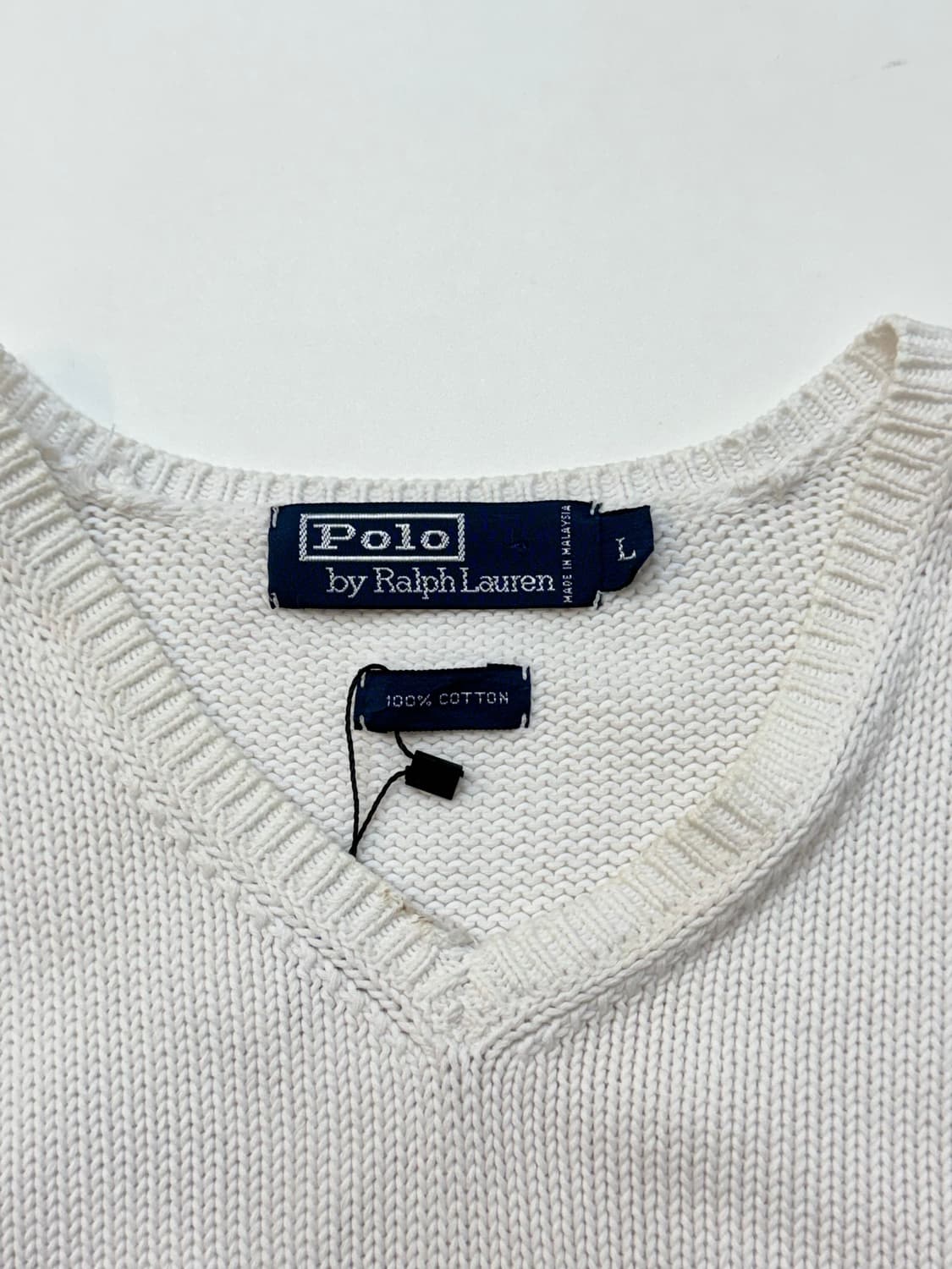 Polo 폴로 랄프로렌 화이트 컬러 니트 베스트 상품이미지6