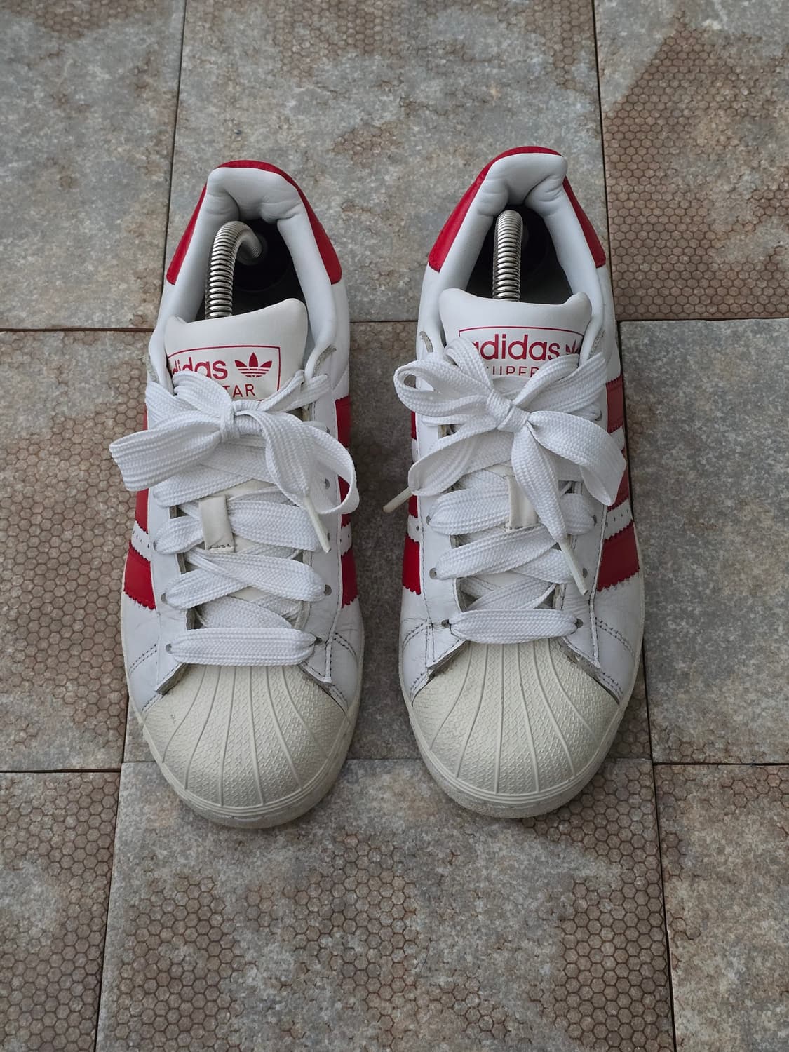 (225)아디다스 슈퍼스타 화이트 스칼렛 상품이미지1