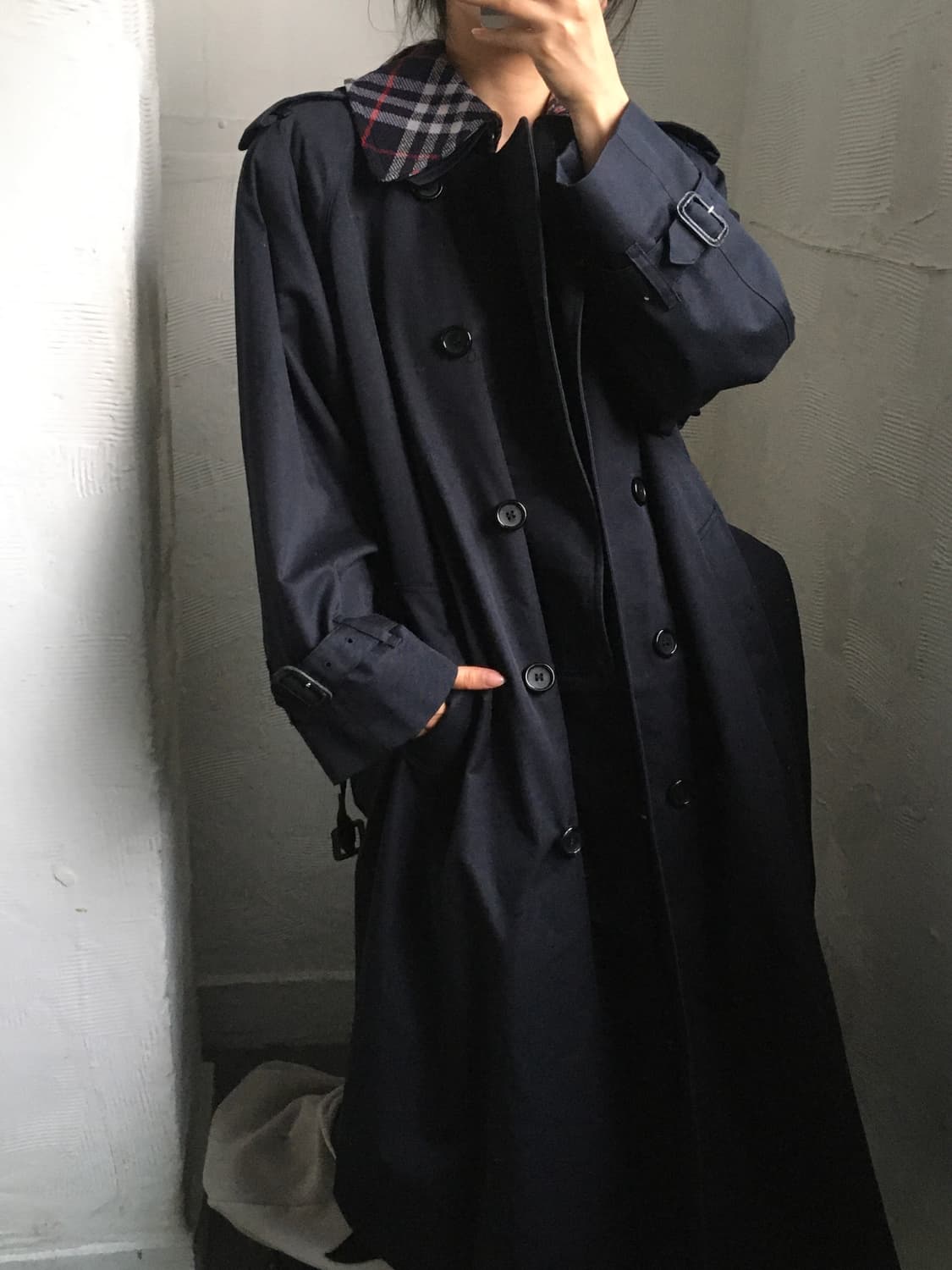 Burberry 버버리 더블카라 네이비 트렌치 코트 상품이미지1
