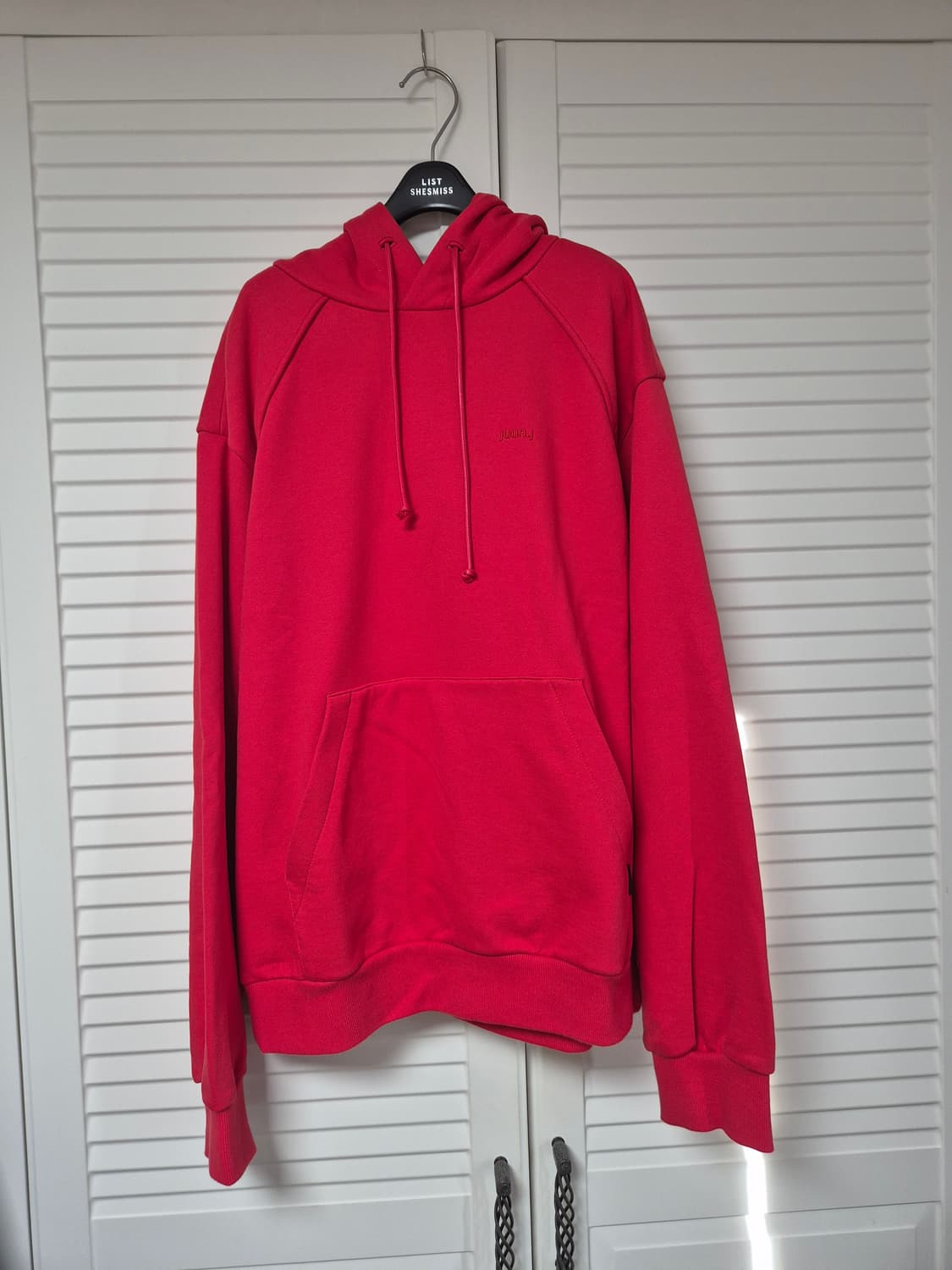 (S/105)준지 SS20 오버사이즈 레드 후드티 상품이미지1