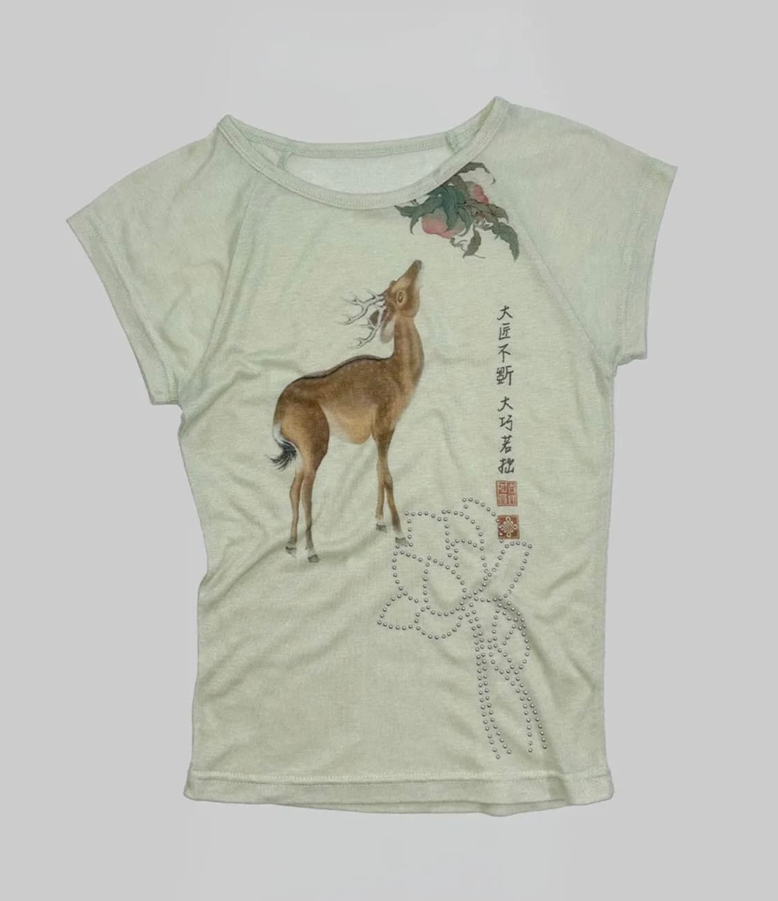 스컬프터 Zen Deer Tee Mint 티셔츠 상품이미지2