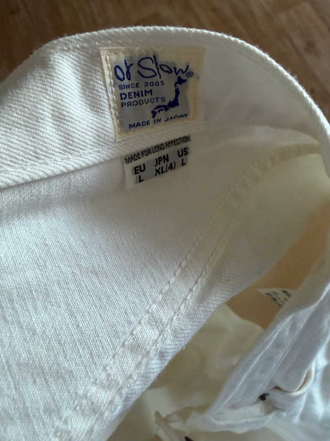 오어슬로우 화이트 데님 팬츠 107w 란스미어 상품이미지7