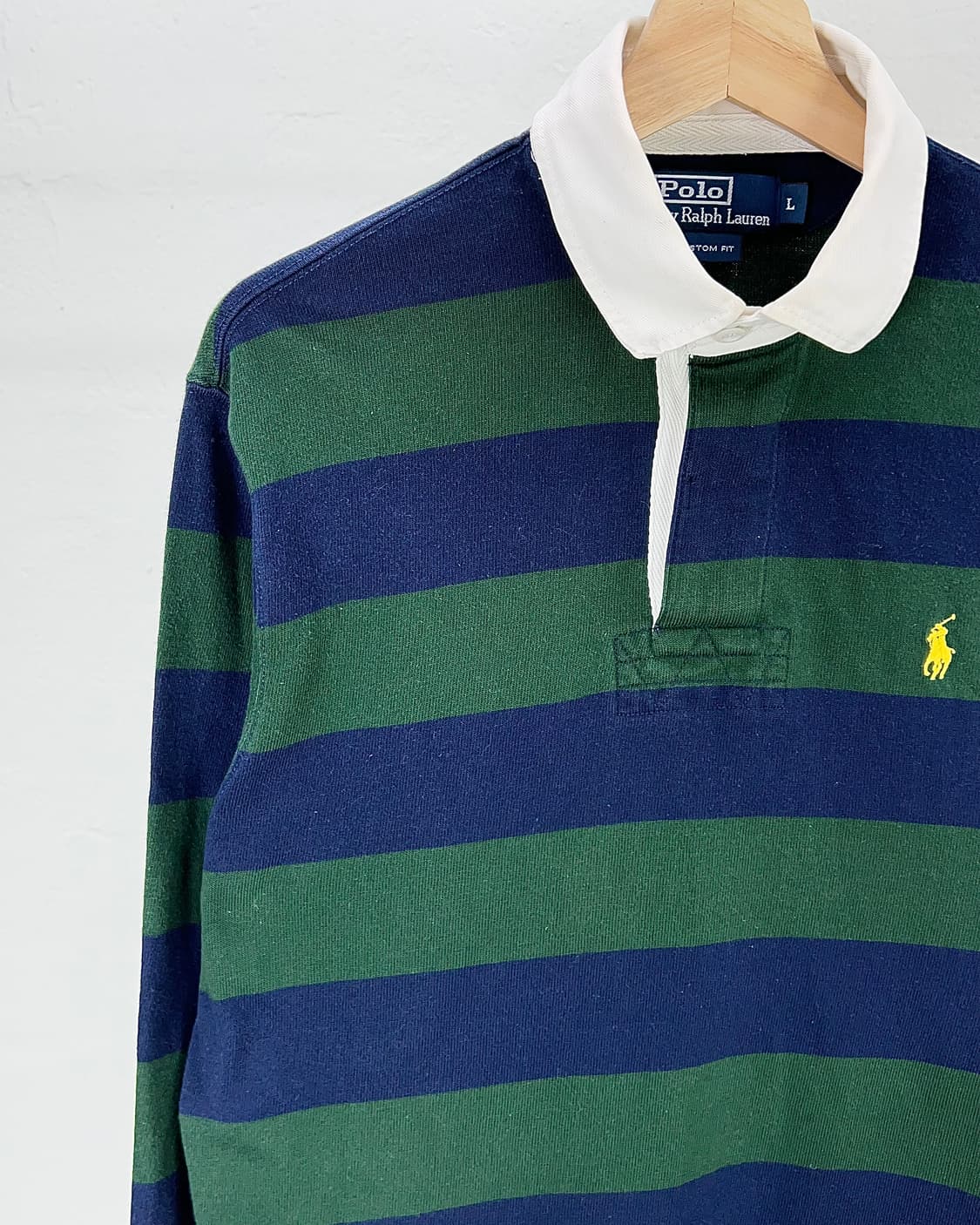 폴로 랄프로렌 스트라이프 코튼 럭비 카라 셔츠 상품이미지2