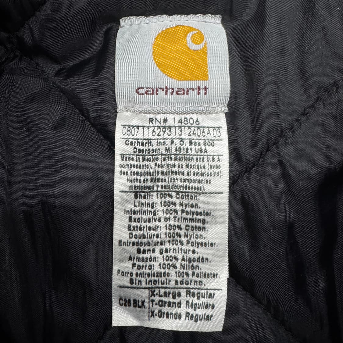 칼하트 OG 가죽패치 C26 blk 샌드스톤 아크틱 페이딩 워크자켓 블랙 상품이미지7