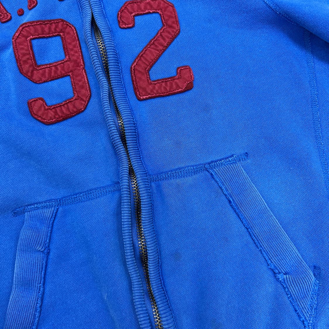 아베크롬비 블루 빈티지 후드집업(L) 상품이미지5