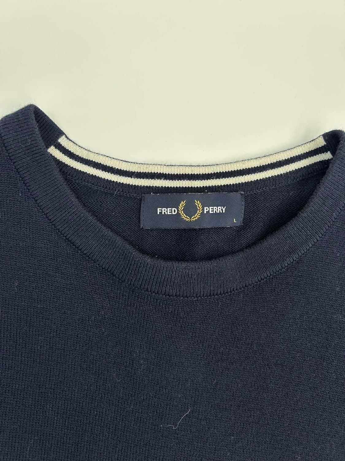 [L] 프레드페리 21FW 메리노울 크루넥 니트 스웨터 상품이미지3