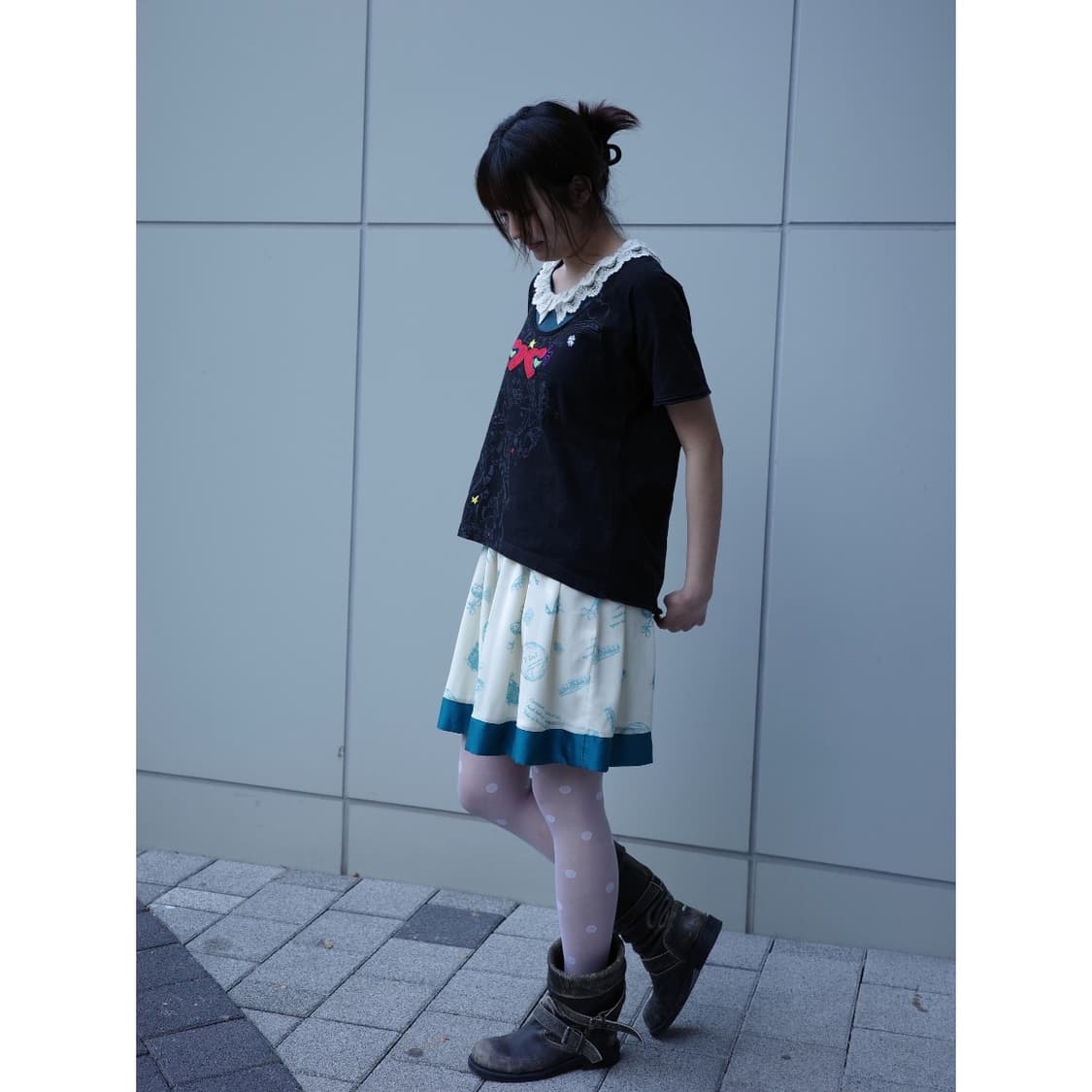 빈티지 민트 미디 스커트 상품이미지5