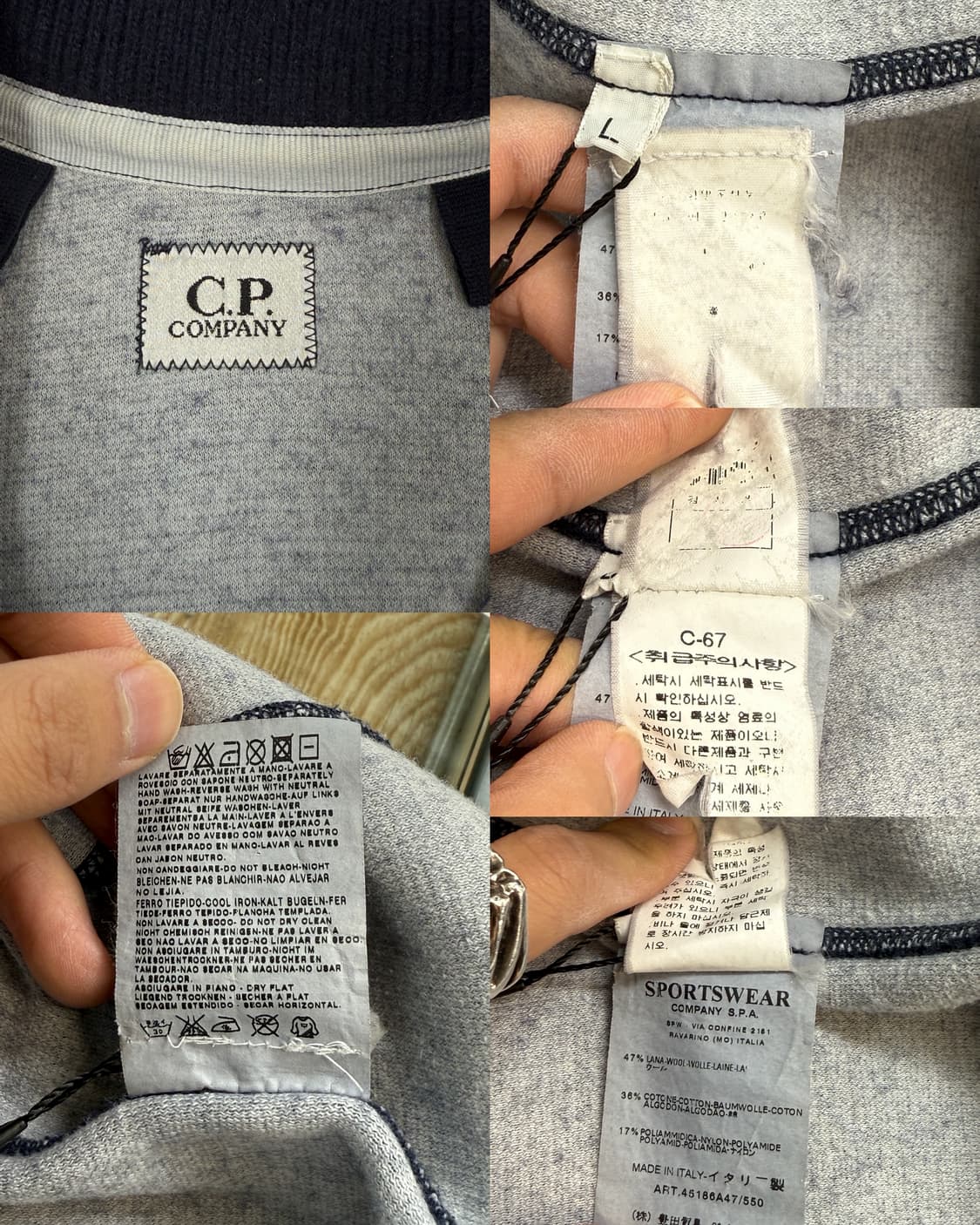 씨피컴퍼니 투웨이 울 블렌디드 니트 후드집업 상품이미지6