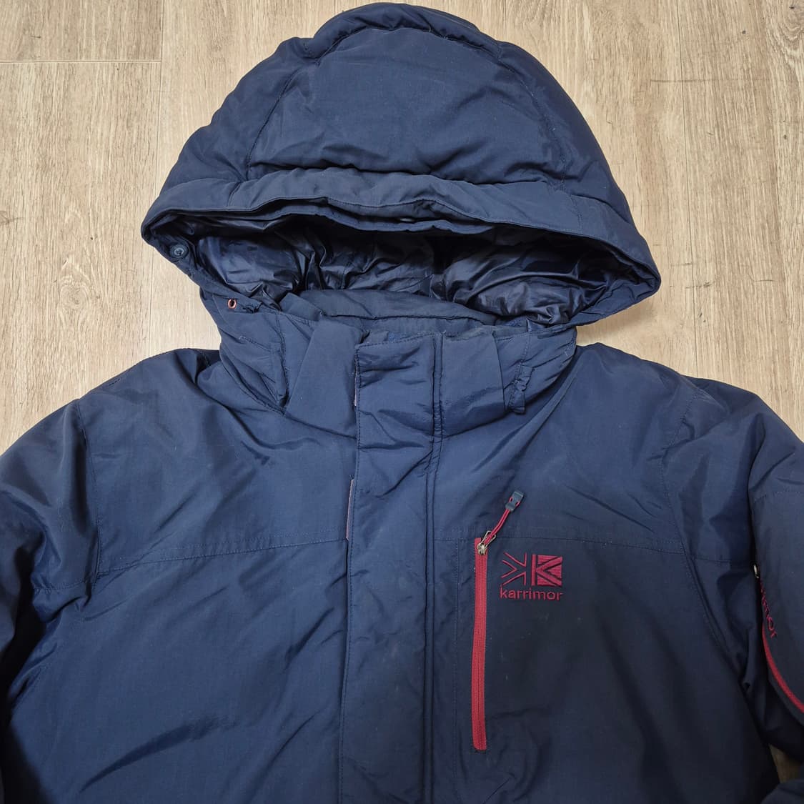 카리모어 아웃도어 사이드와펜 후드 패딩 구스다운자켓 상품이미지2