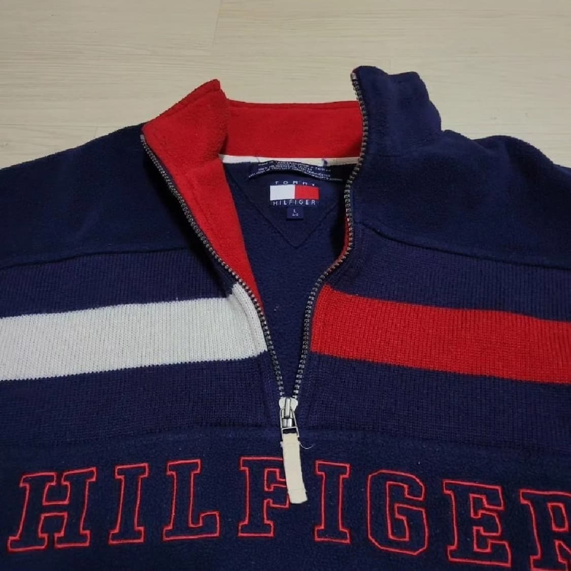 Vintage TM 타미힐피거 90s 빅로고 후리스 상품이미지2