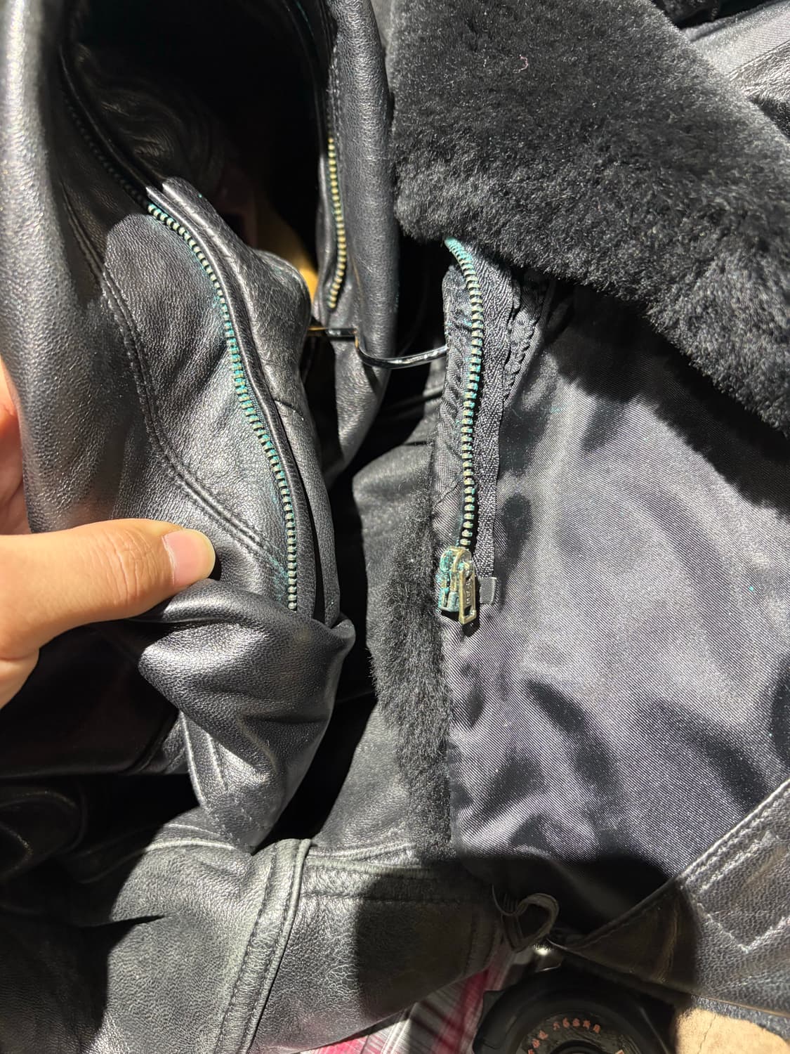 빈티지 양털,양가죽 100% 천연 무스탕자켓 상품이미지7