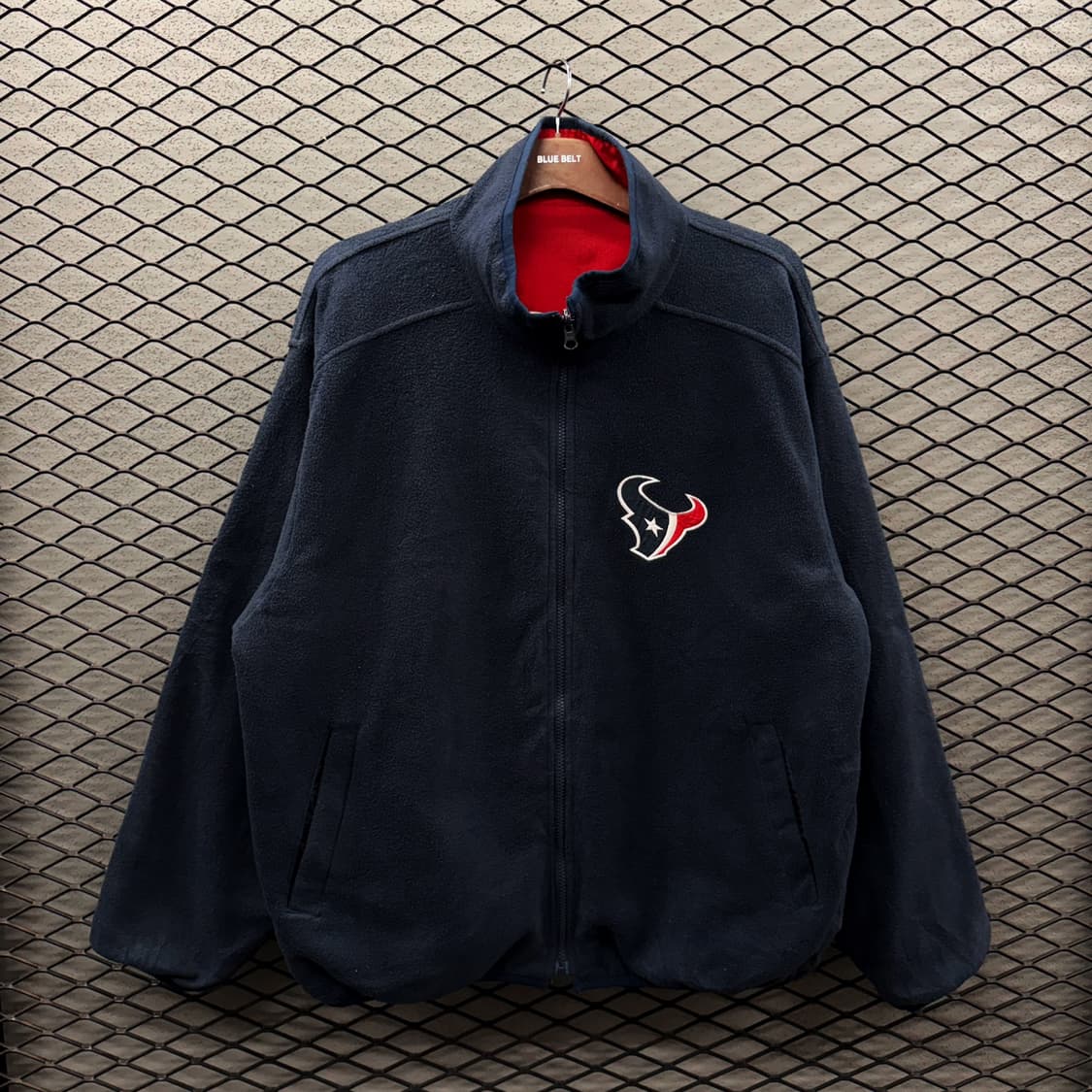 USA VINTAGE 리버시블 플리스자켓 휴스턴 텍산스 팀로고 빅컬러블럭 상품이미지7